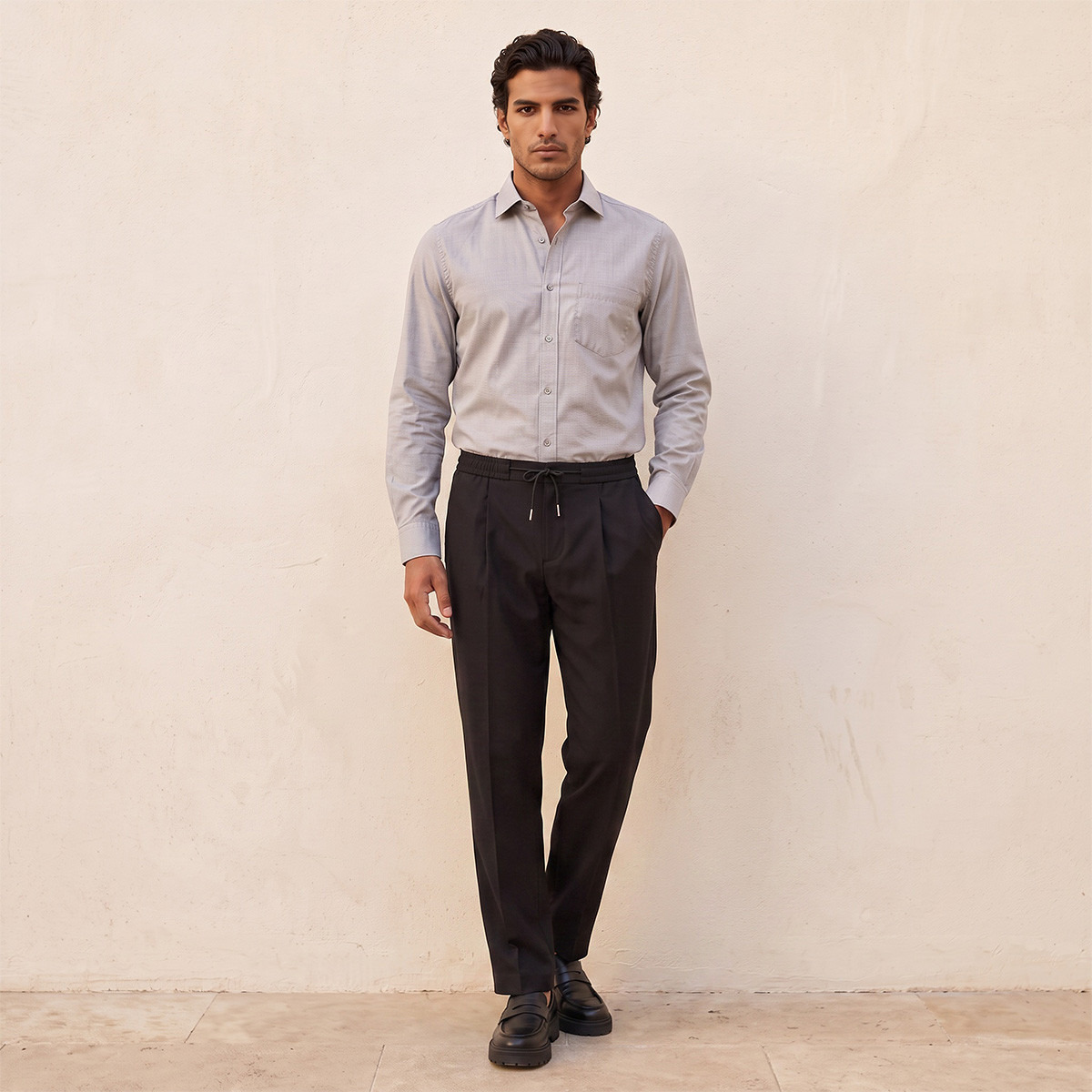 Regular Fit Formal Pleated Trousers-men-clothing-bottoms-trousersandchinos-trousers-image-2