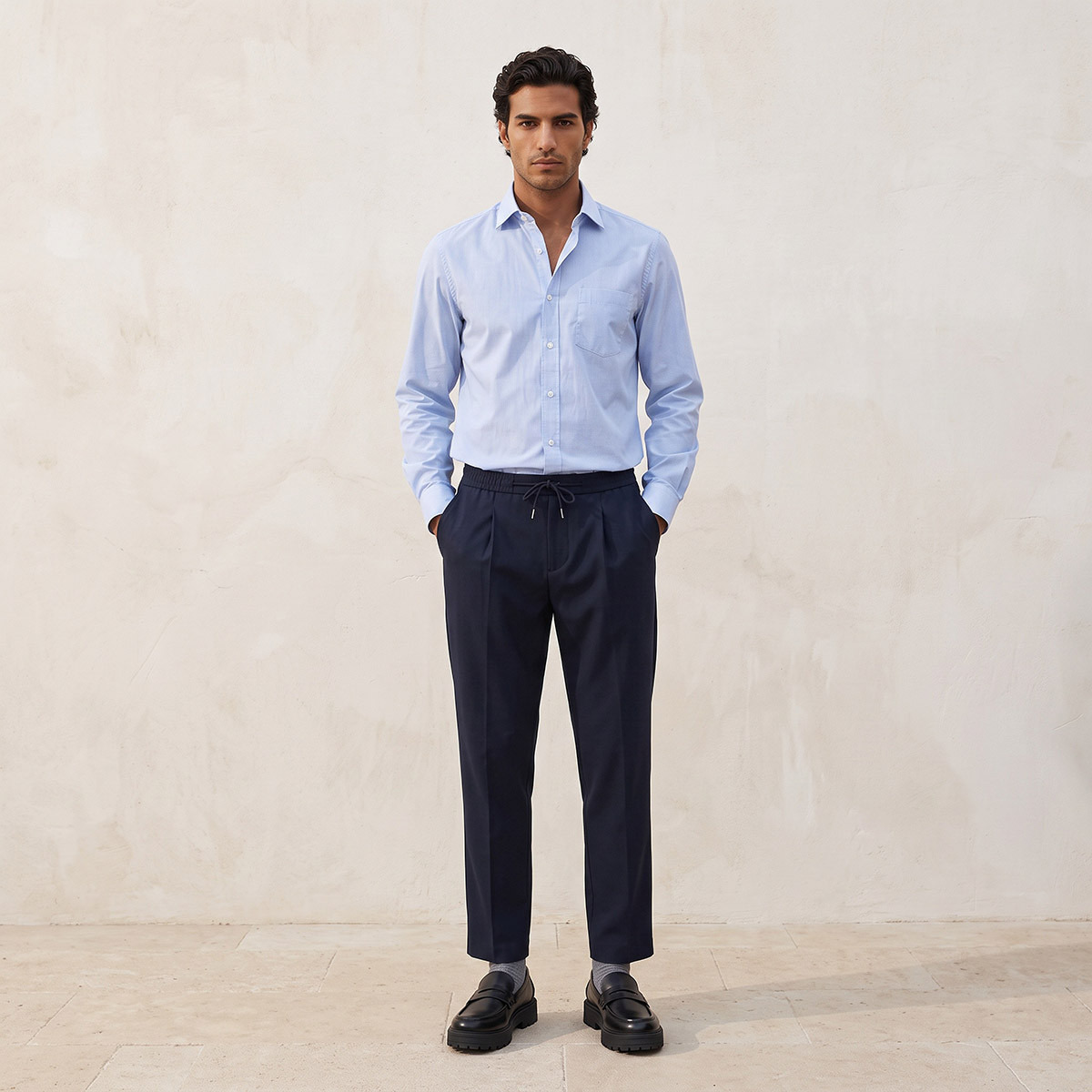 قميص كاروهات بقصّة عادية وأكمام طويلة-men-clothing-shirts-image-2