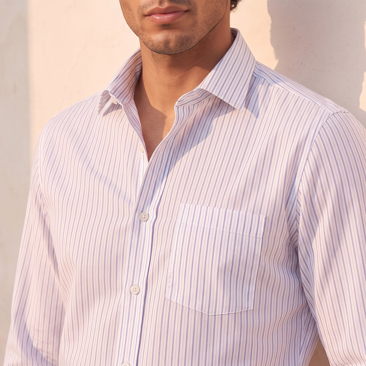 Regular Fit Striped Long Sleeves Shirt-men-clothing-shirts-image-2