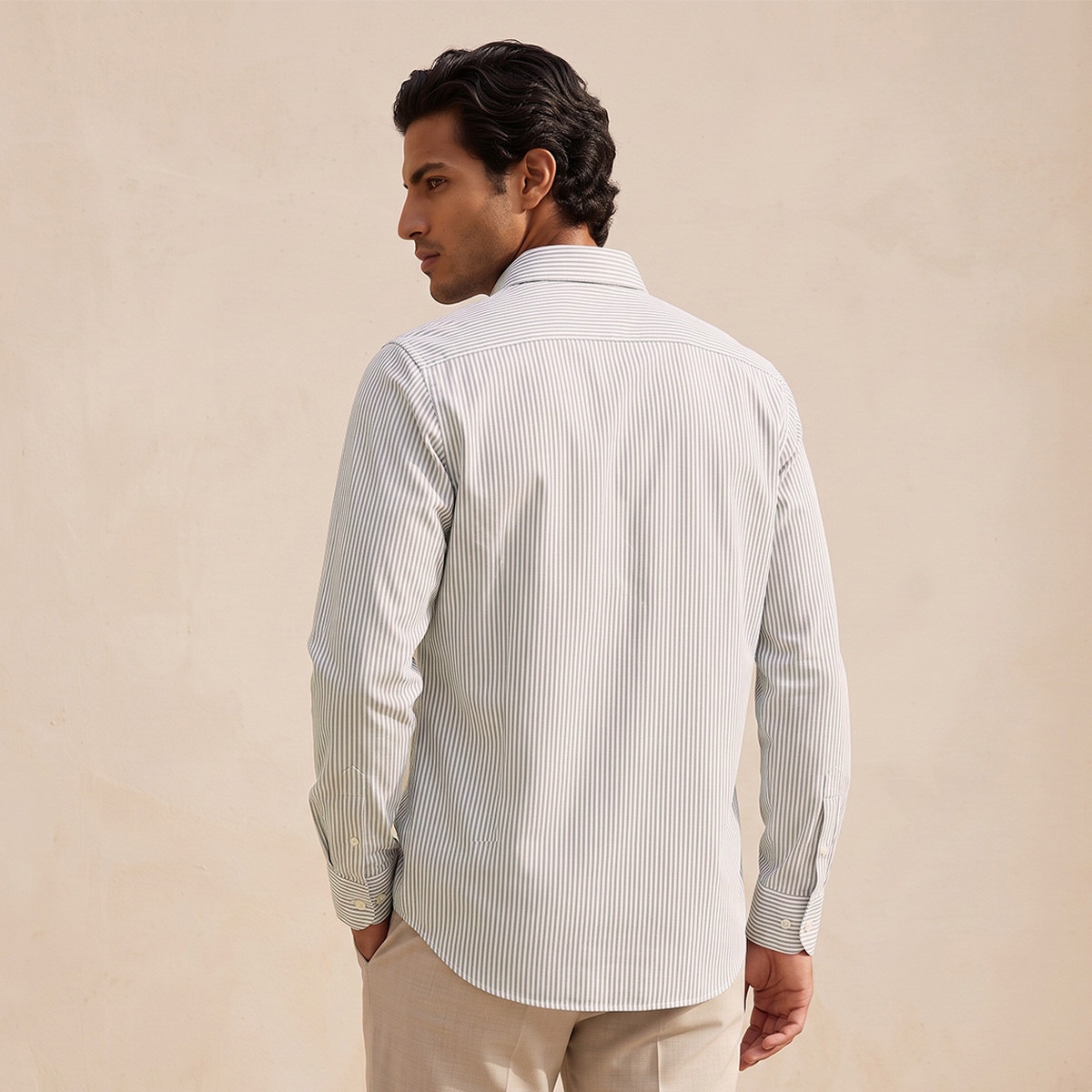 Regular Fit Striped Easy Iron Shirt-men-clothing-shirts-image-3