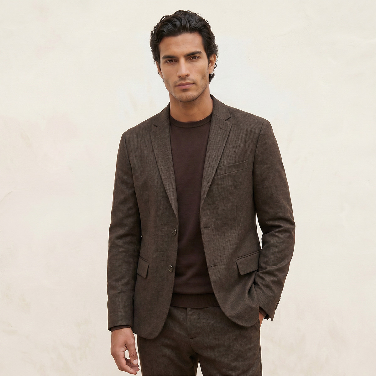 Regular Fit Textured Dobby Blazer-men-clothing-jacketsandblazers-blazers-image-1