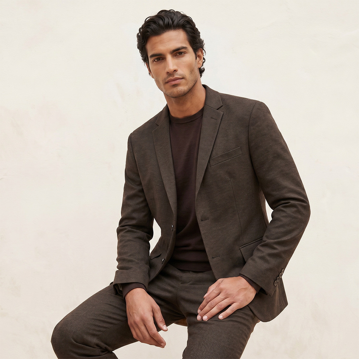 Regular Fit Textured Dobby Blazer-men-clothing-jacketsandblazers-blazers-image-5
