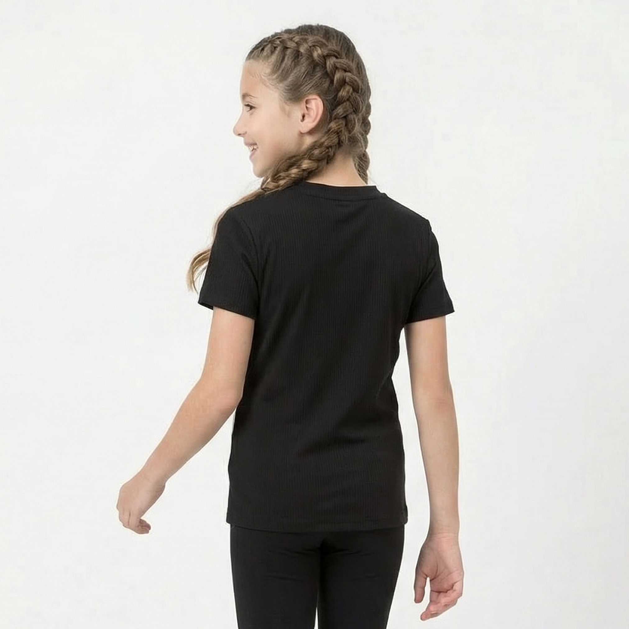 PUMA Crew Neck Short Sleeves T-shirt with Logo Embroidery-girls-clothing-tshirts-image-3