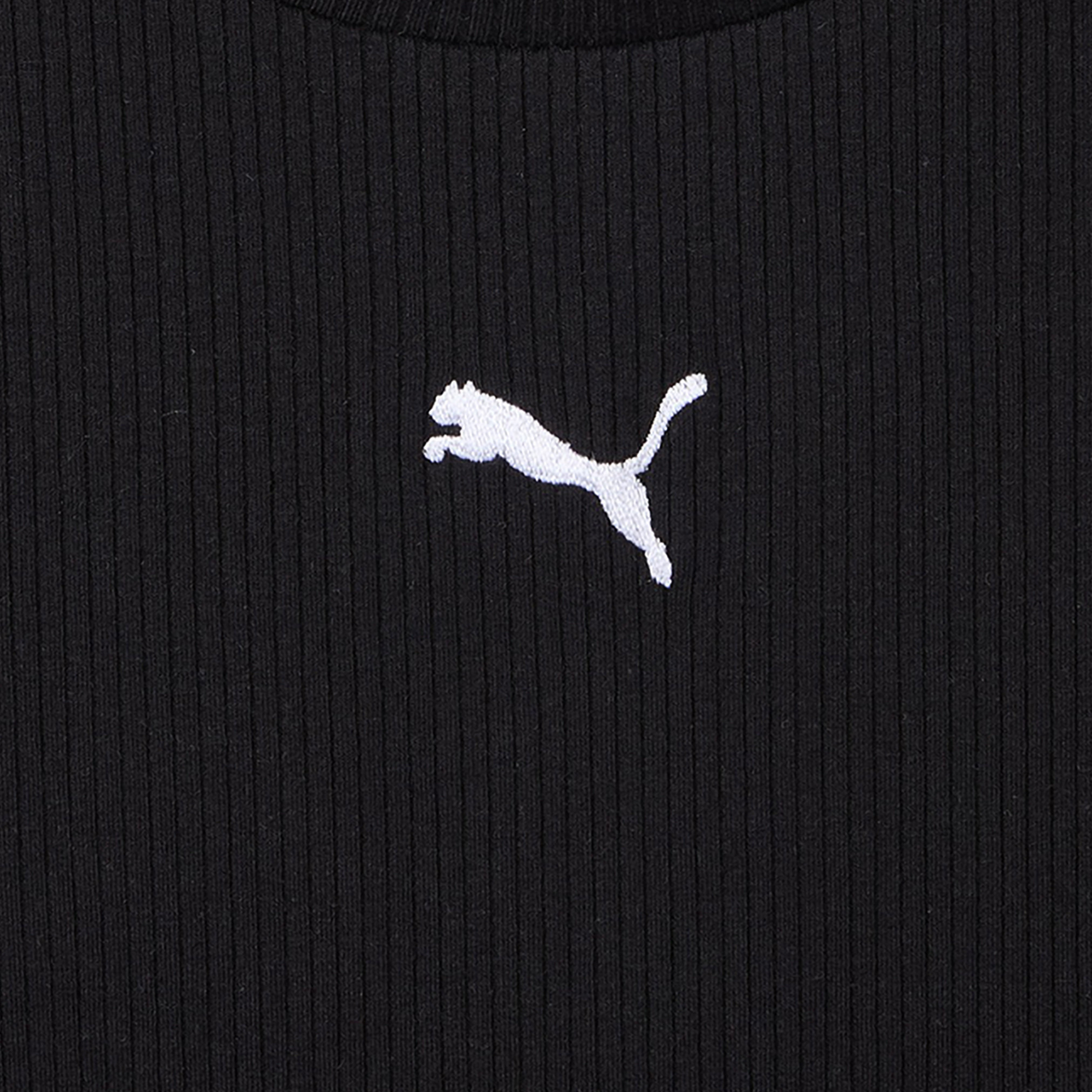 PUMA Crew Neck Short Sleeves T-shirt with Logo Embroidery-girls-clothing-tshirts-image-4