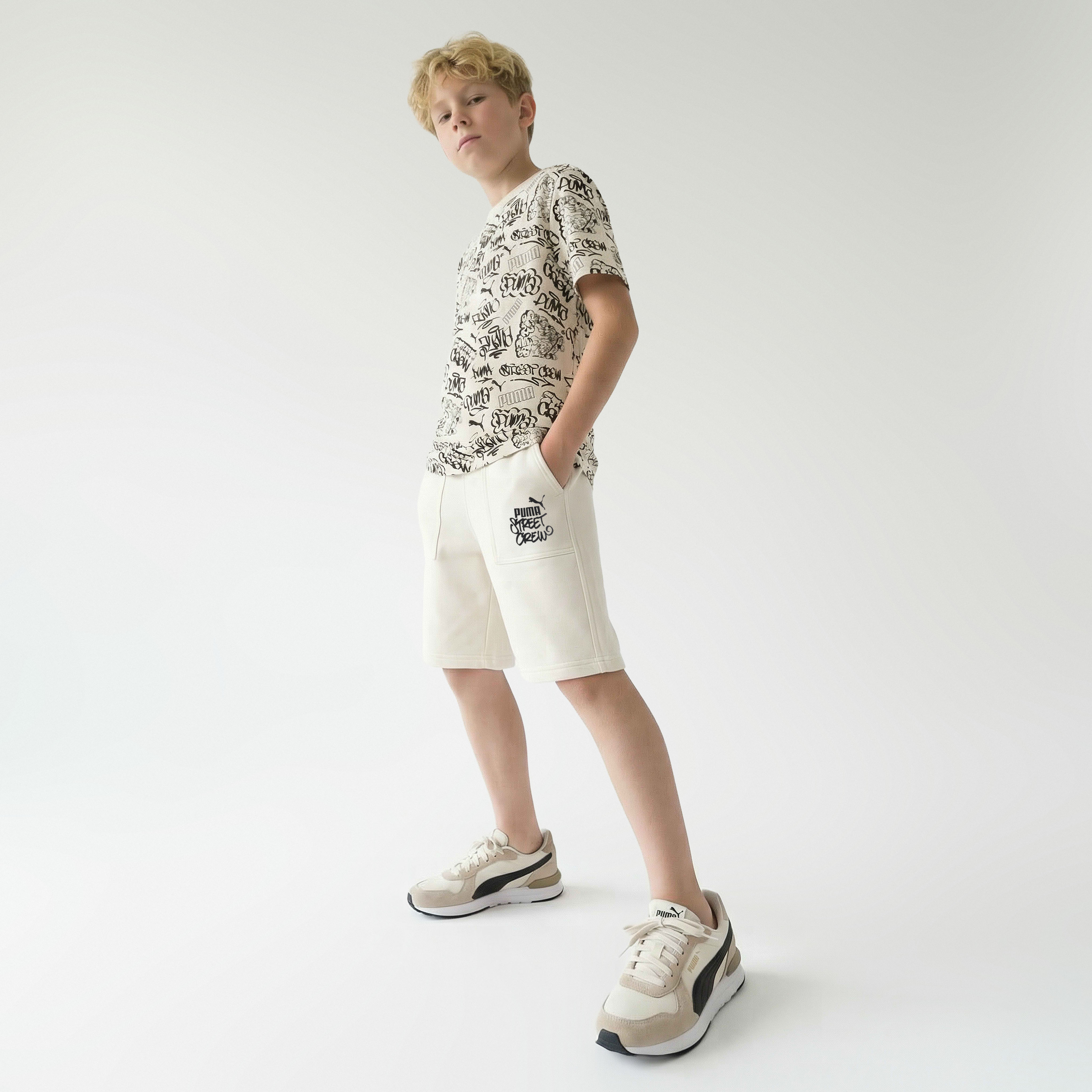 Puma Elastic Waist Shorts with Print-sports-boys-clothing-bottoms-shorts-image-2