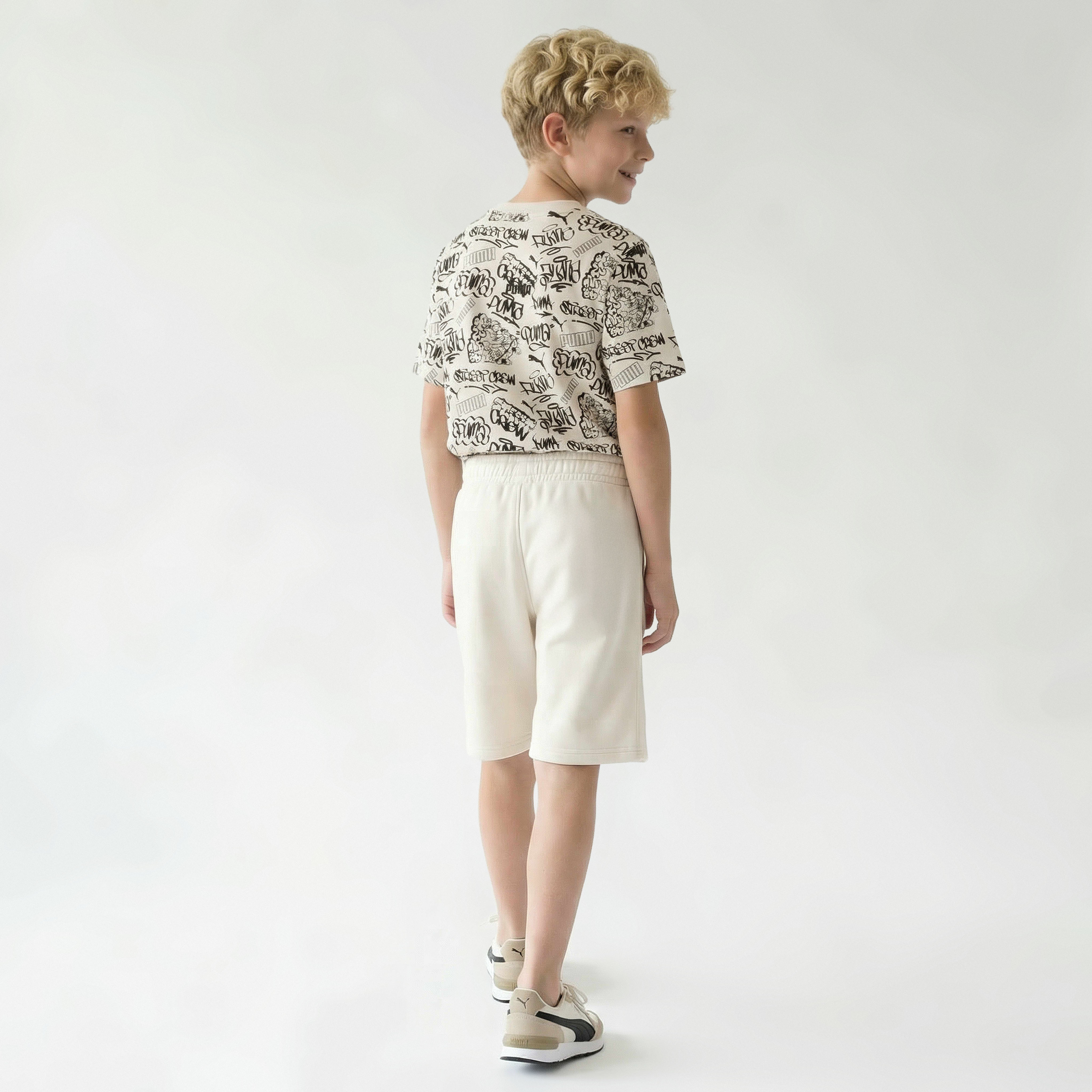 Puma Elastic Waist Shorts with Print-sports-boys-clothing-bottoms-shorts-image-3