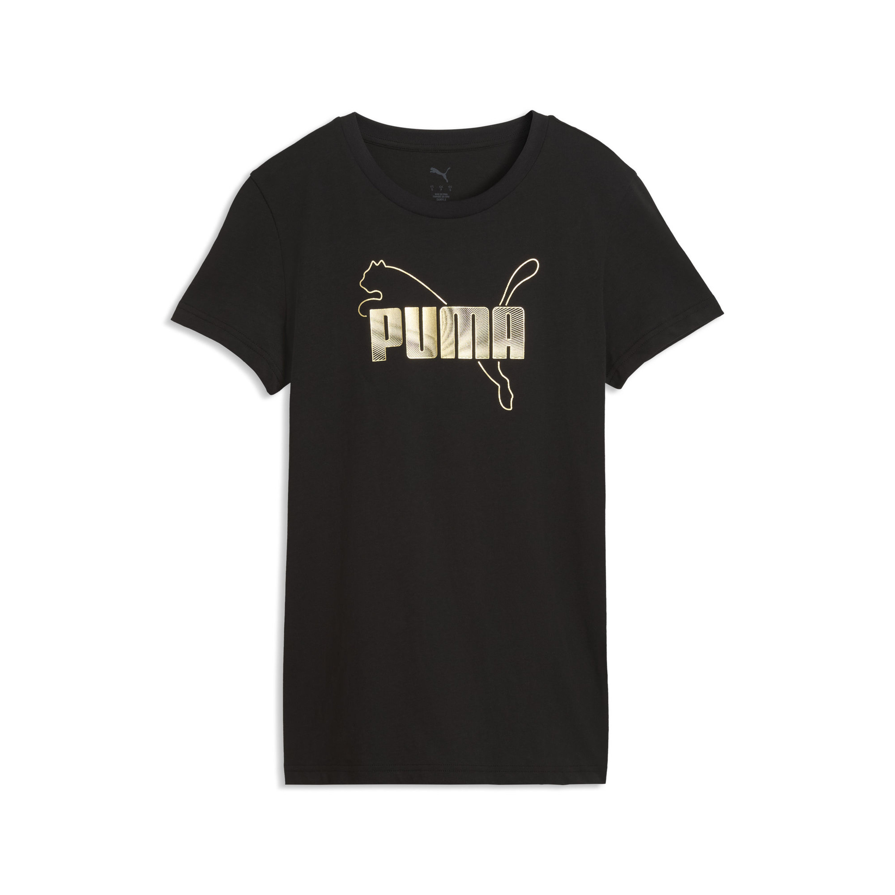 بوما - تيشيرت نسائي يومي بأكمام قصيرة معدنية وشعار-women-clothing-tshirts-image-4