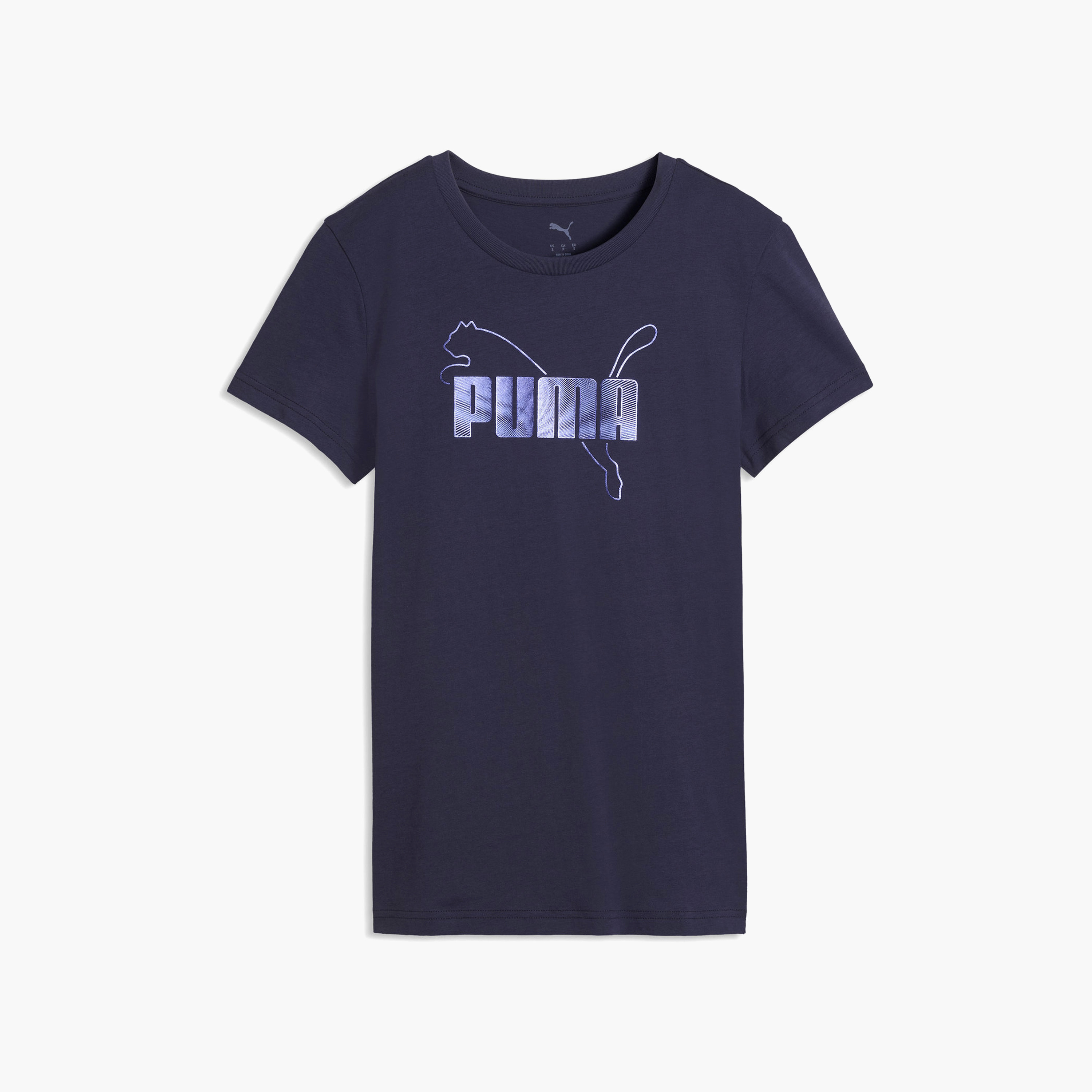 بوما - تيشيرت نسائي يومي بأكمام قصيرة معدنية وشعار-women-clothing-tshirts-image-14