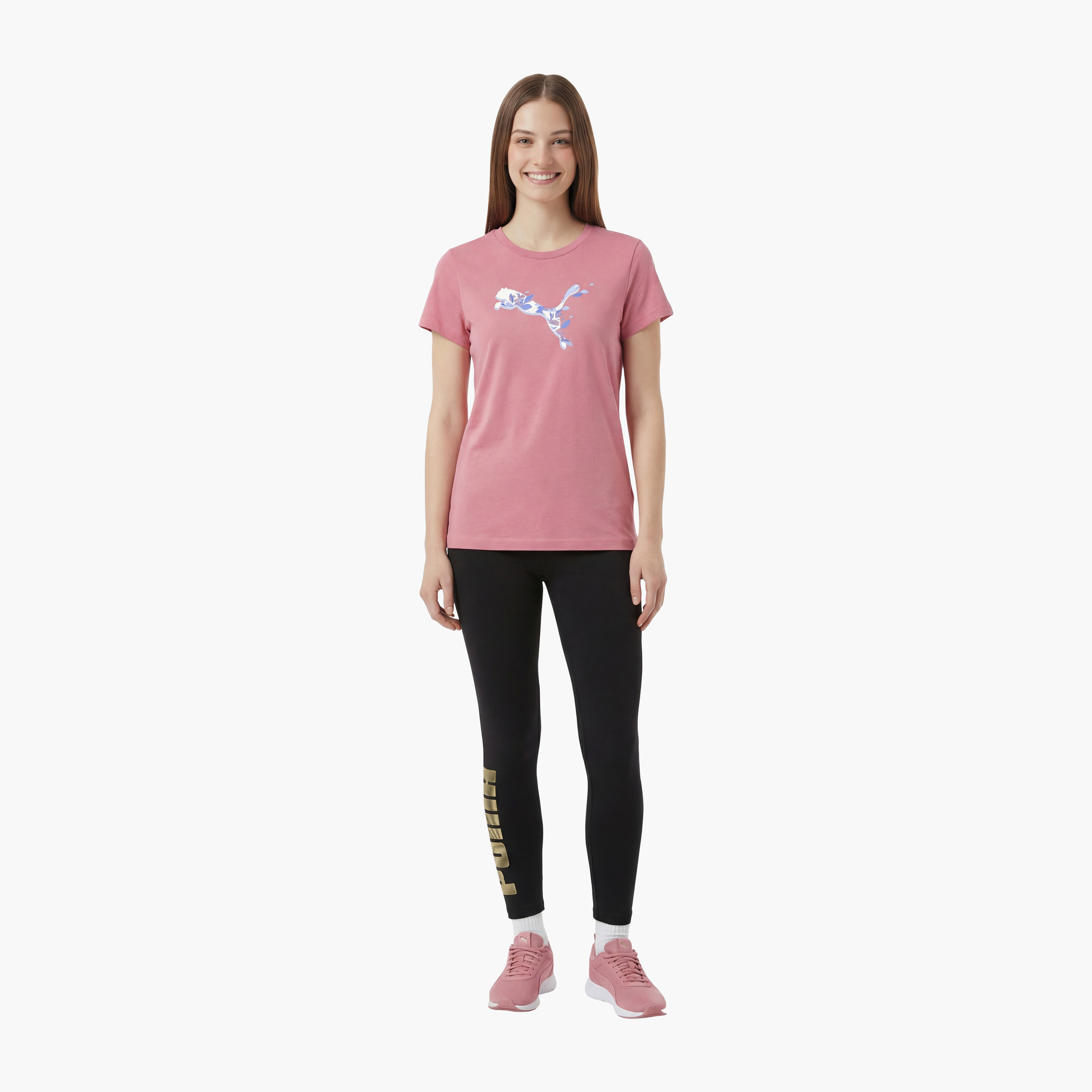 Puma Women ESS LOGO LAB Metallic Leggings-women-clothing-bottoms-leggings-image-2