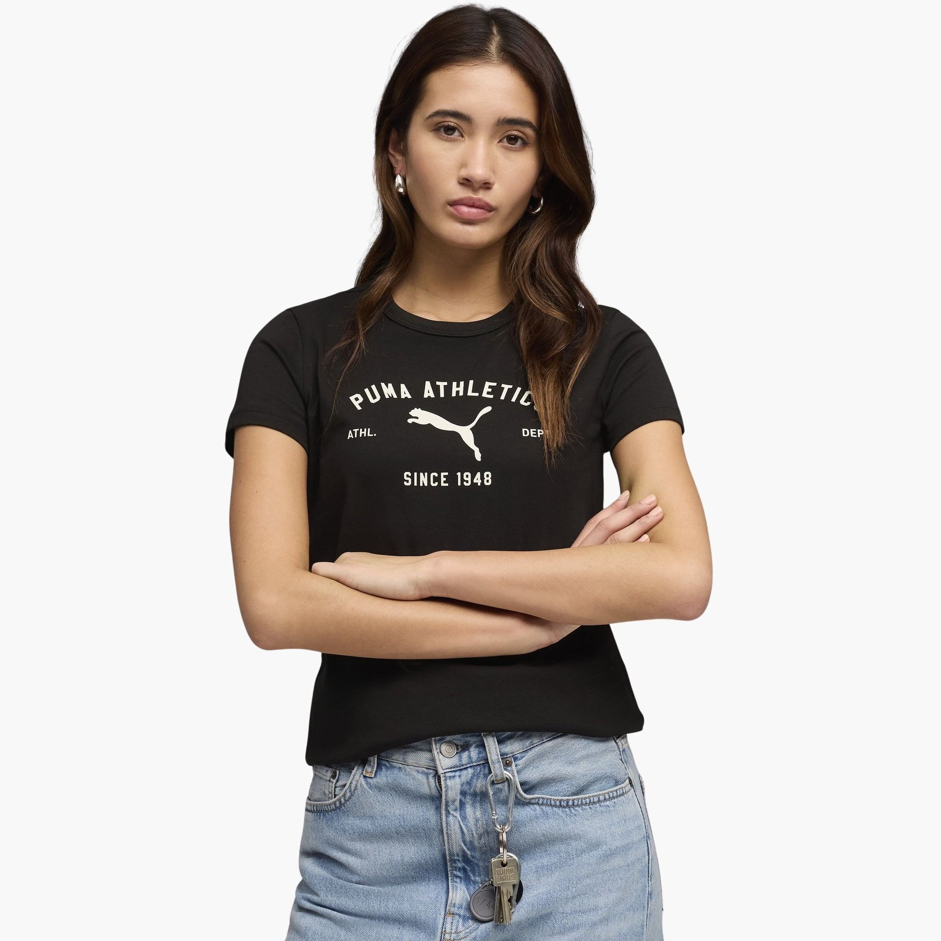 بوما - تيشيرت كلاس نسائي بأكمام قصيرة مطبوع عليه رسومات-women-clothing-tshirts-image-5