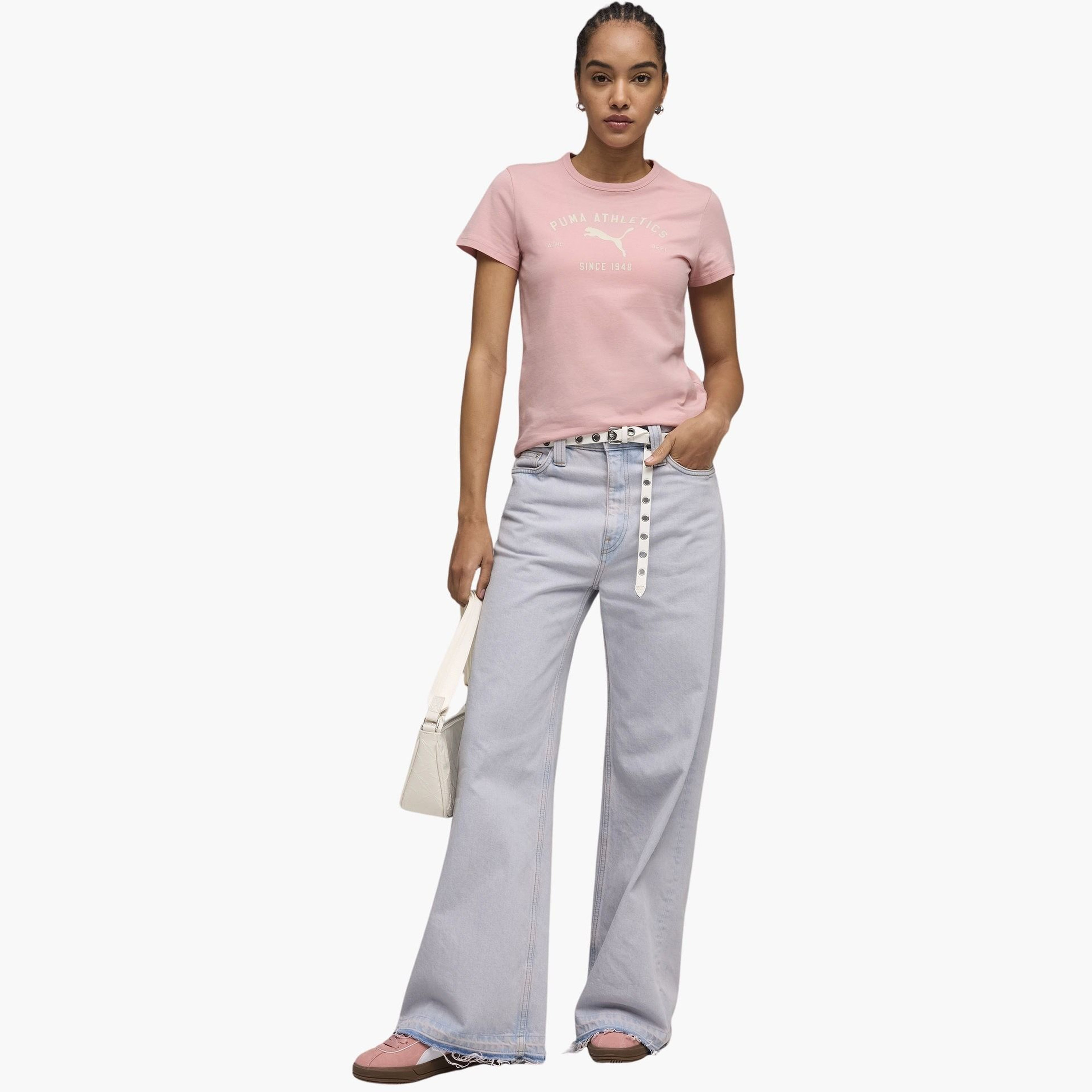 بوما - تيشيرت كلاس نسائي بأكمام قصيرة مطبوع عليه رسومات-women-clothing-tshirts-image-4