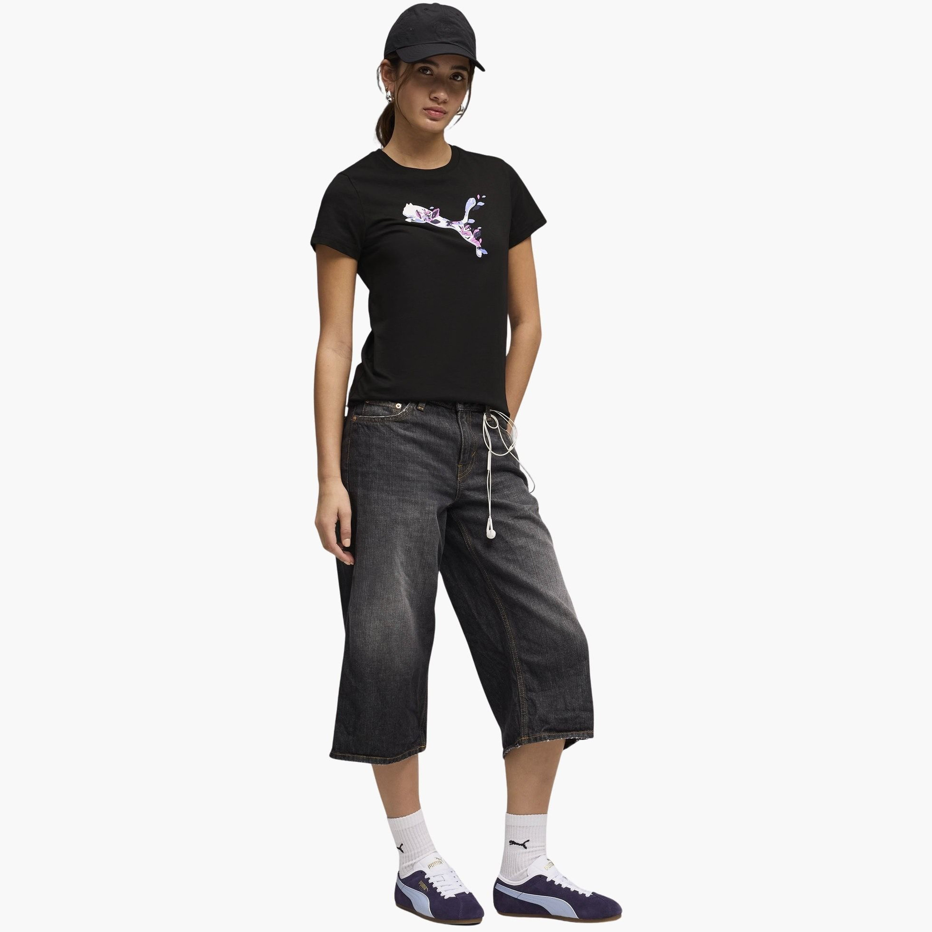 Puma Women GRAPHICS Floral Cat Short Sleeves Tee-women-clothing-tshirts-image-2