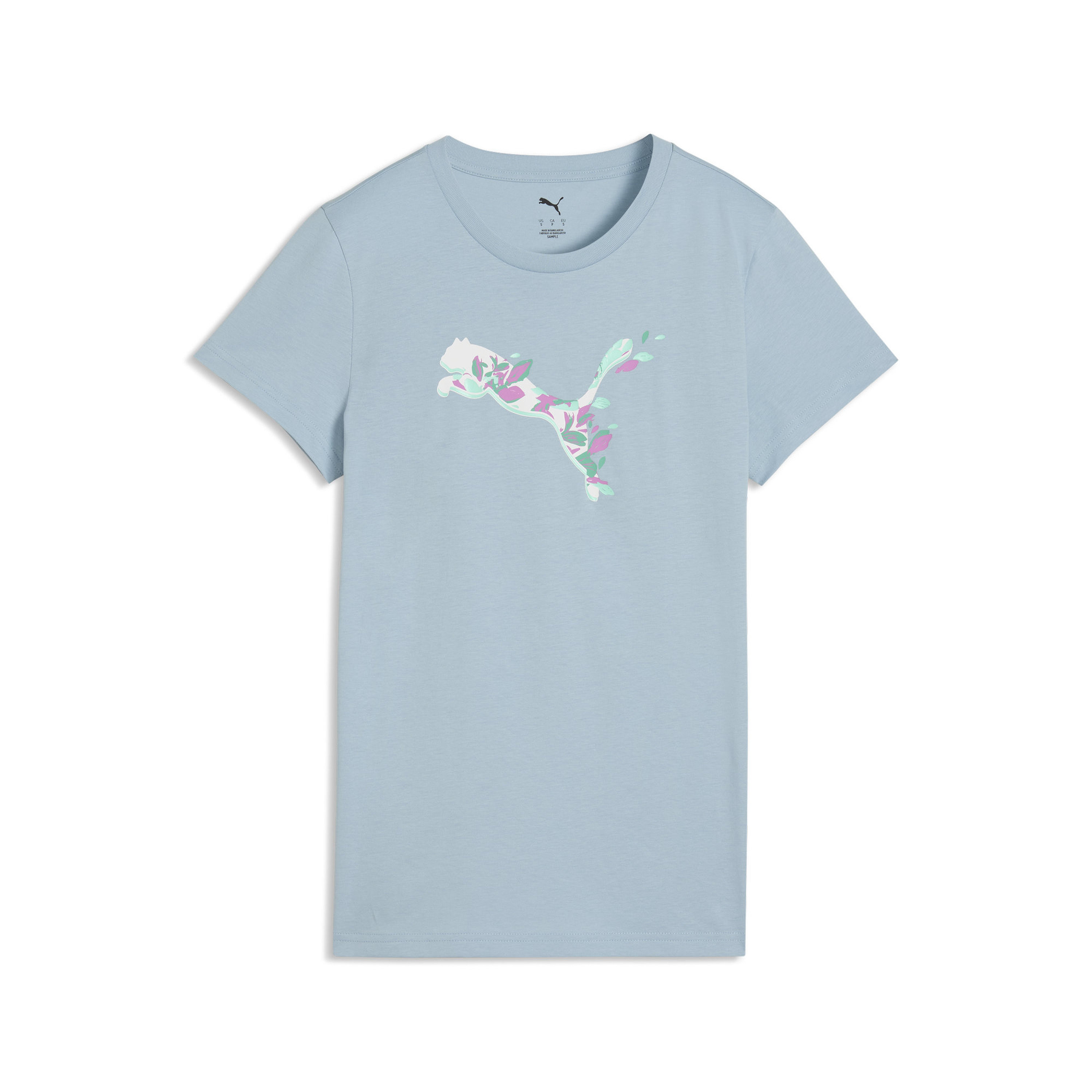 بوما - تيشيرت نسائي بأكمام قصيرة رسومات قطط مزهرة غرافيكية-women-clothing-tshirts-image-19