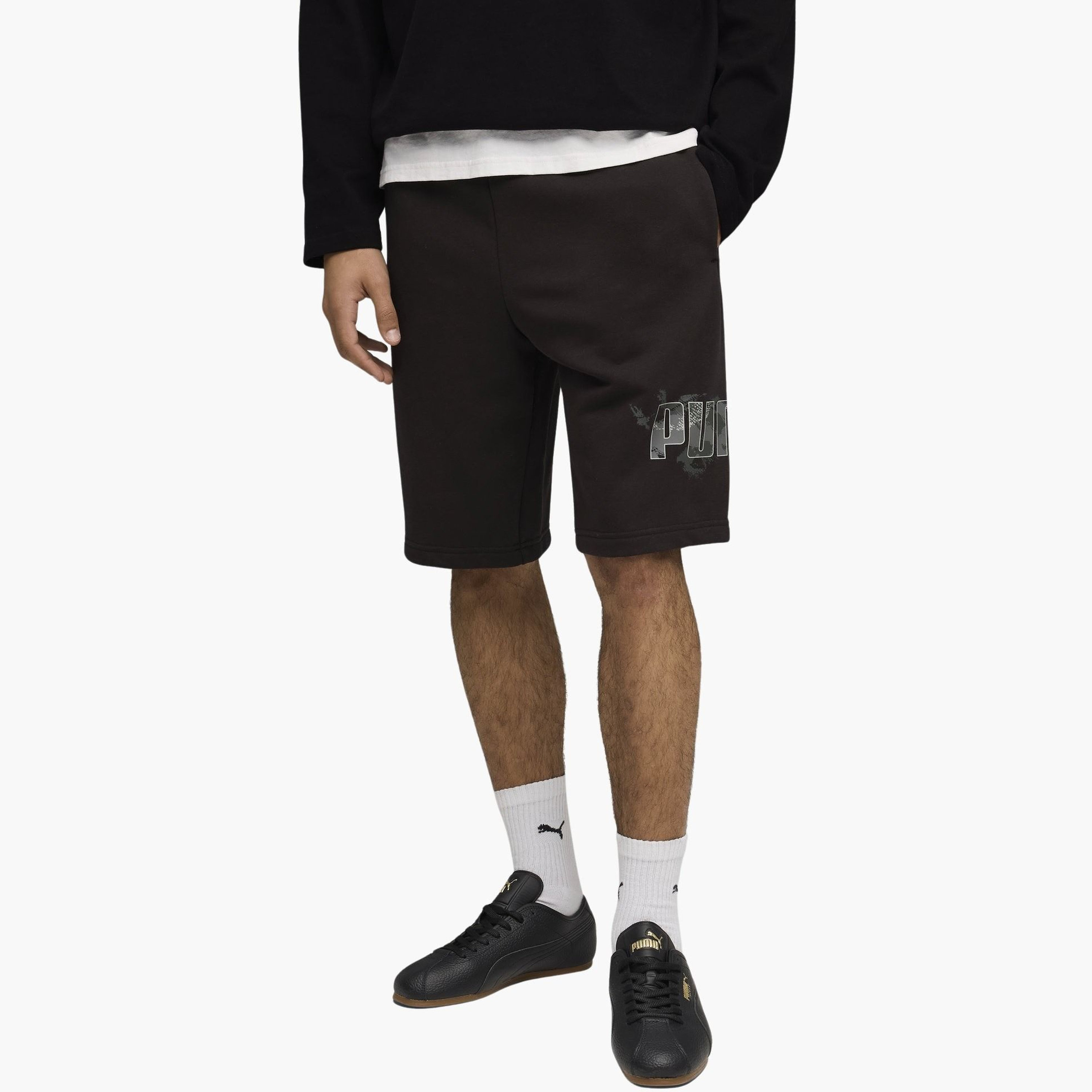 بوما - شورت رجالي مموه برسومات مقاس 10 إنش-men-clothing-bottoms-shorts-image-1