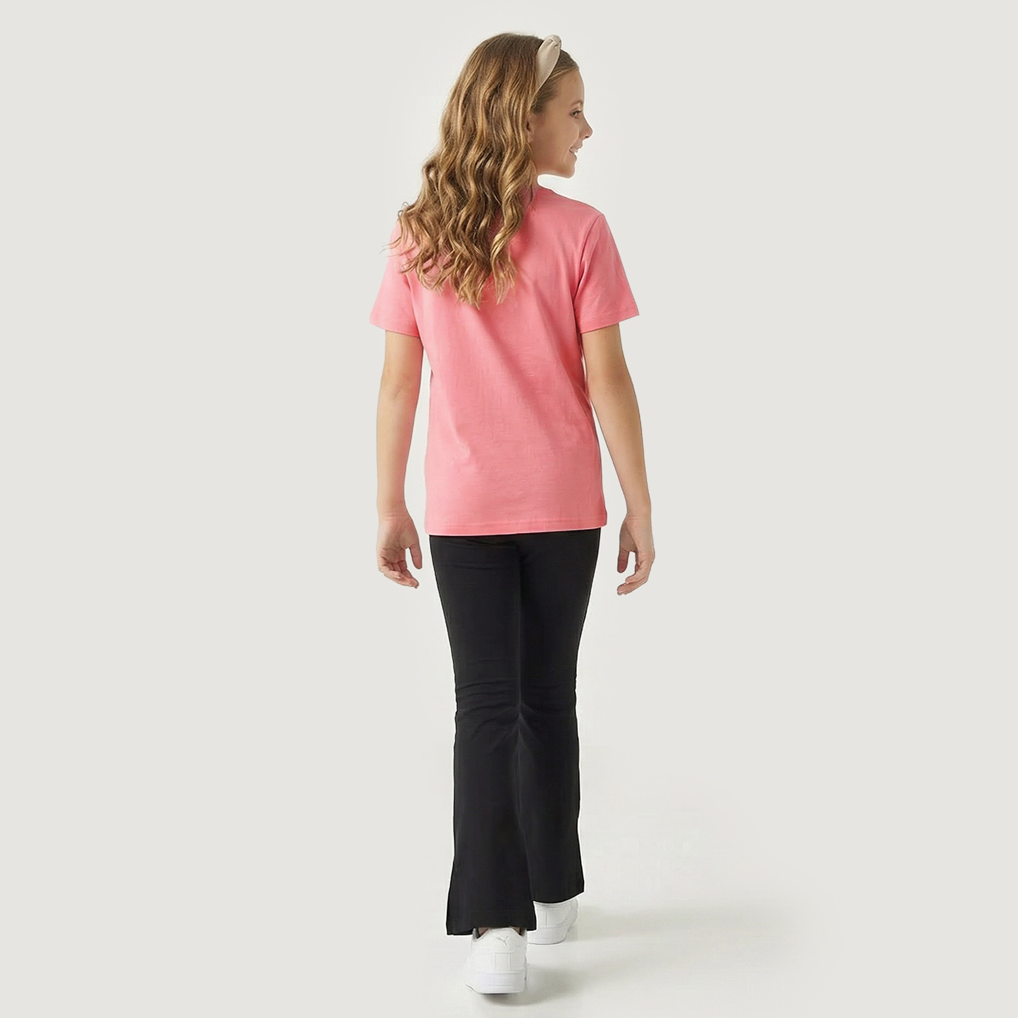 Puma Crew Neck Short Sleeves T-shirt with Logo Print-girls-clothing-tshirts-image-3