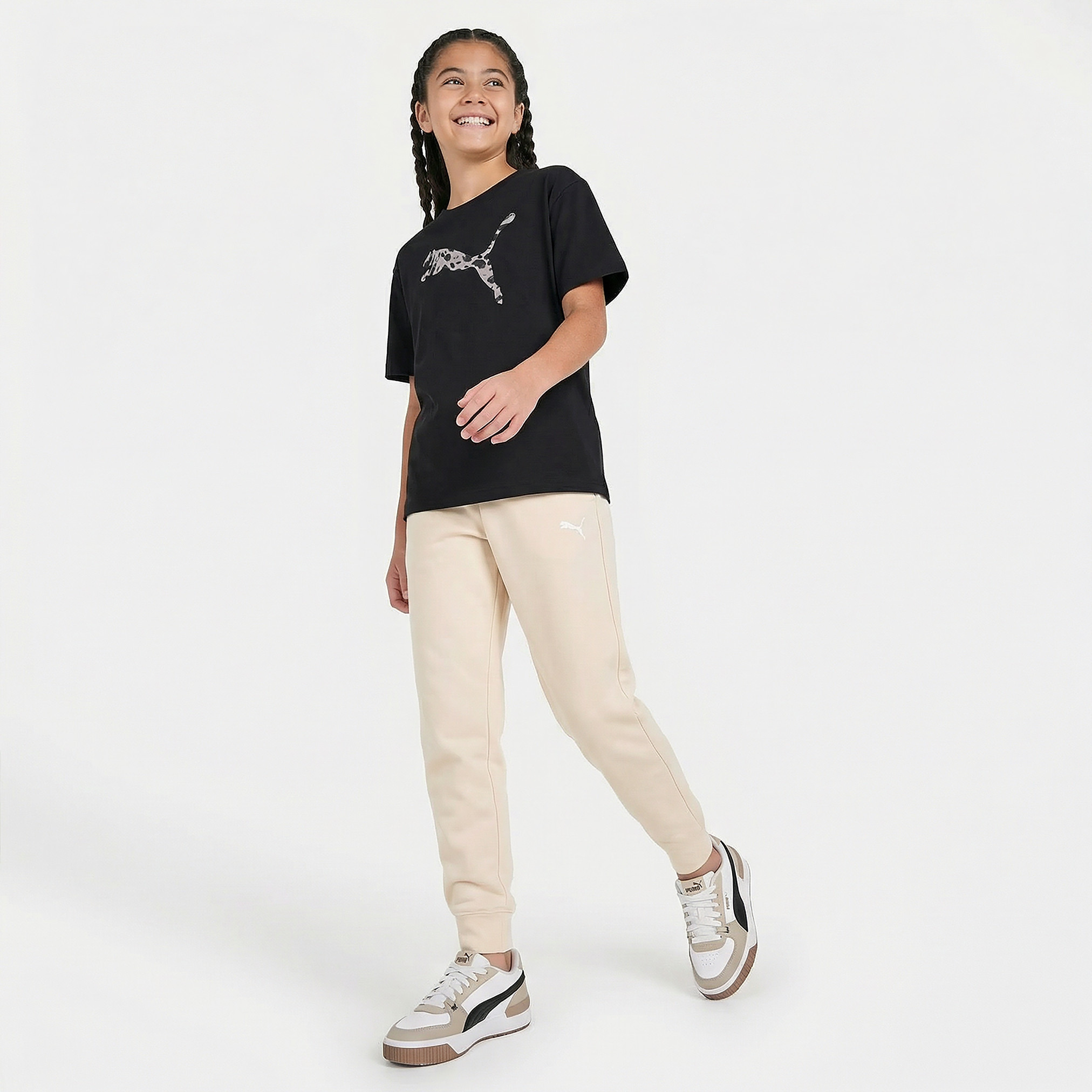 Puma Crew Neck Short Sleeves T-shirt with Logo Print-girls-clothing-tshirts-image-2