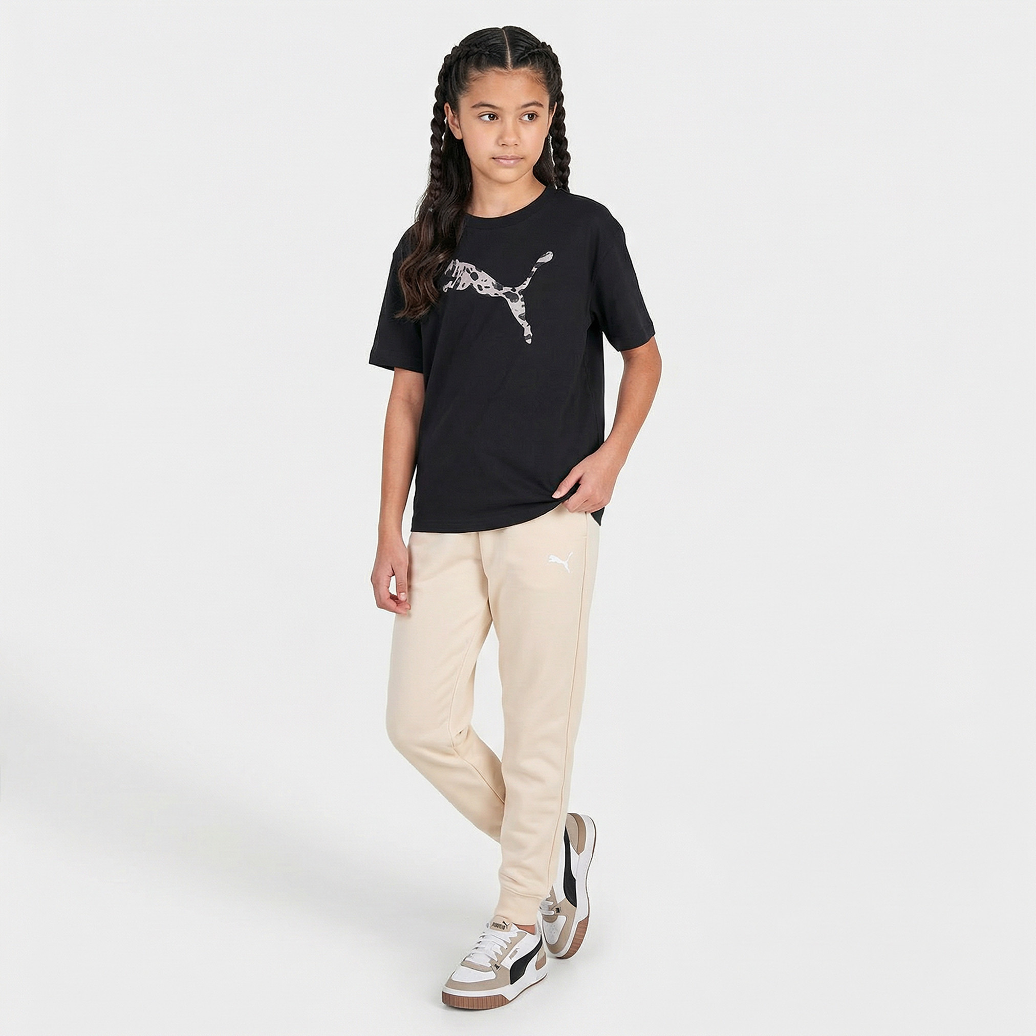 Puma Crew Neck Short Sleeves T-shirt with Logo Print-girls-clothing-tshirts-image-6