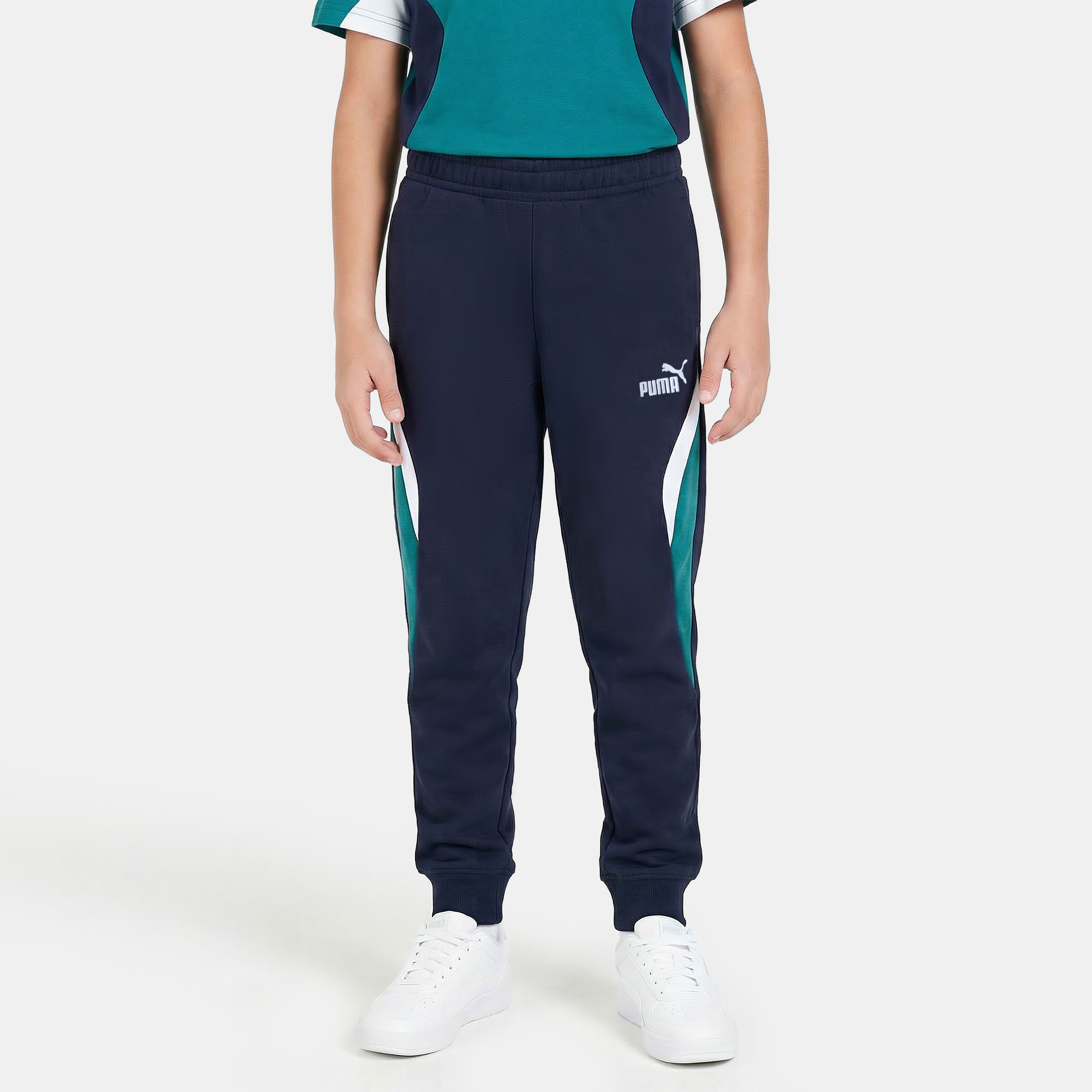 PUMA Elasticated Waist Joggers with Pockets-boys-clothing-bottoms-joggersandtrackpants-image-1