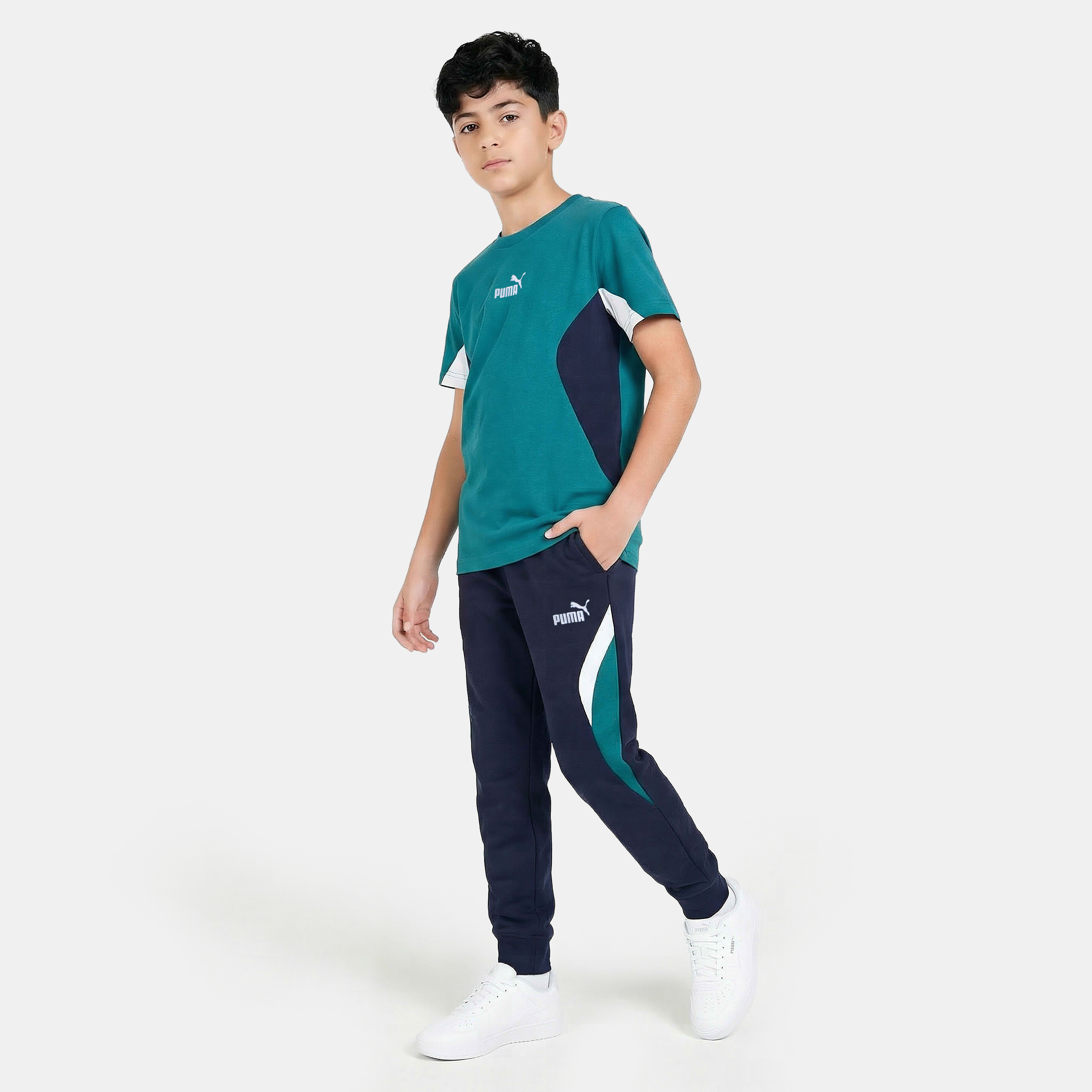 PUMA Elasticated Waist Joggers with Pockets-boys-clothing-bottoms-joggersandtrackpants-image-5