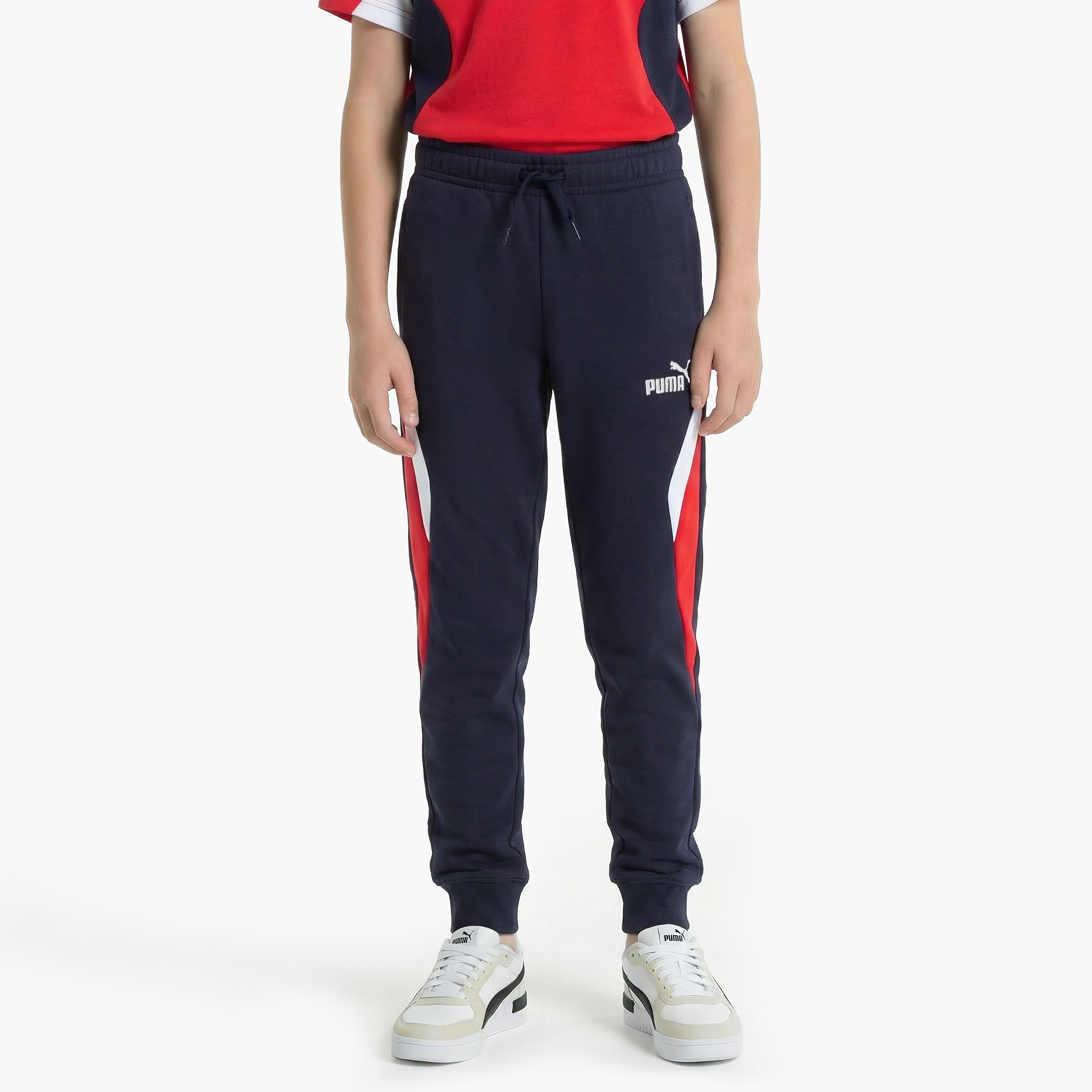 PUMA Elasticated Waist Joggers with Pockets-boys-clothing-bottoms-joggersandtrackpants-image-1