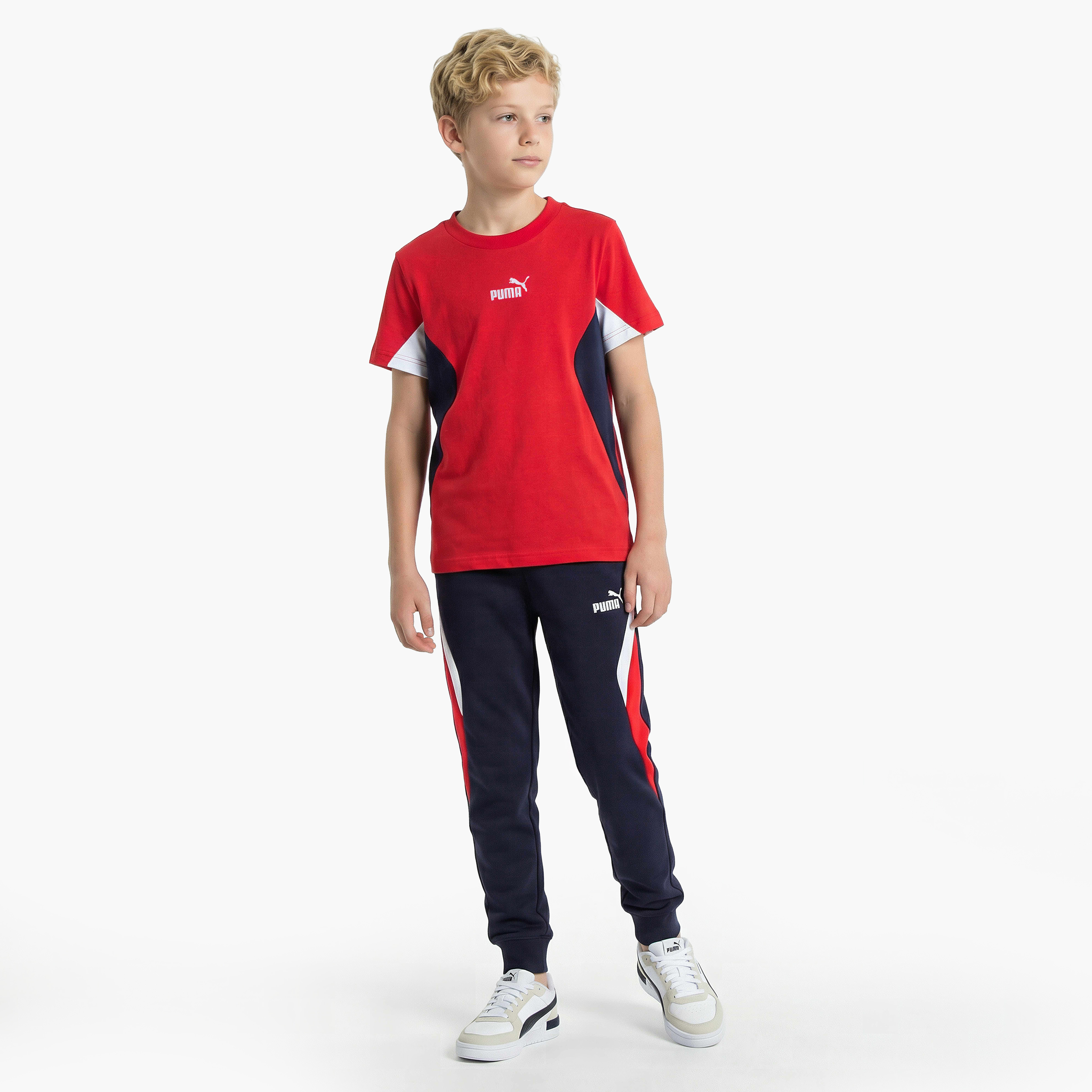 PUMA Elasticated Waist Joggers with Pockets-boys-clothing-bottoms-joggersandtrackpants-image-2