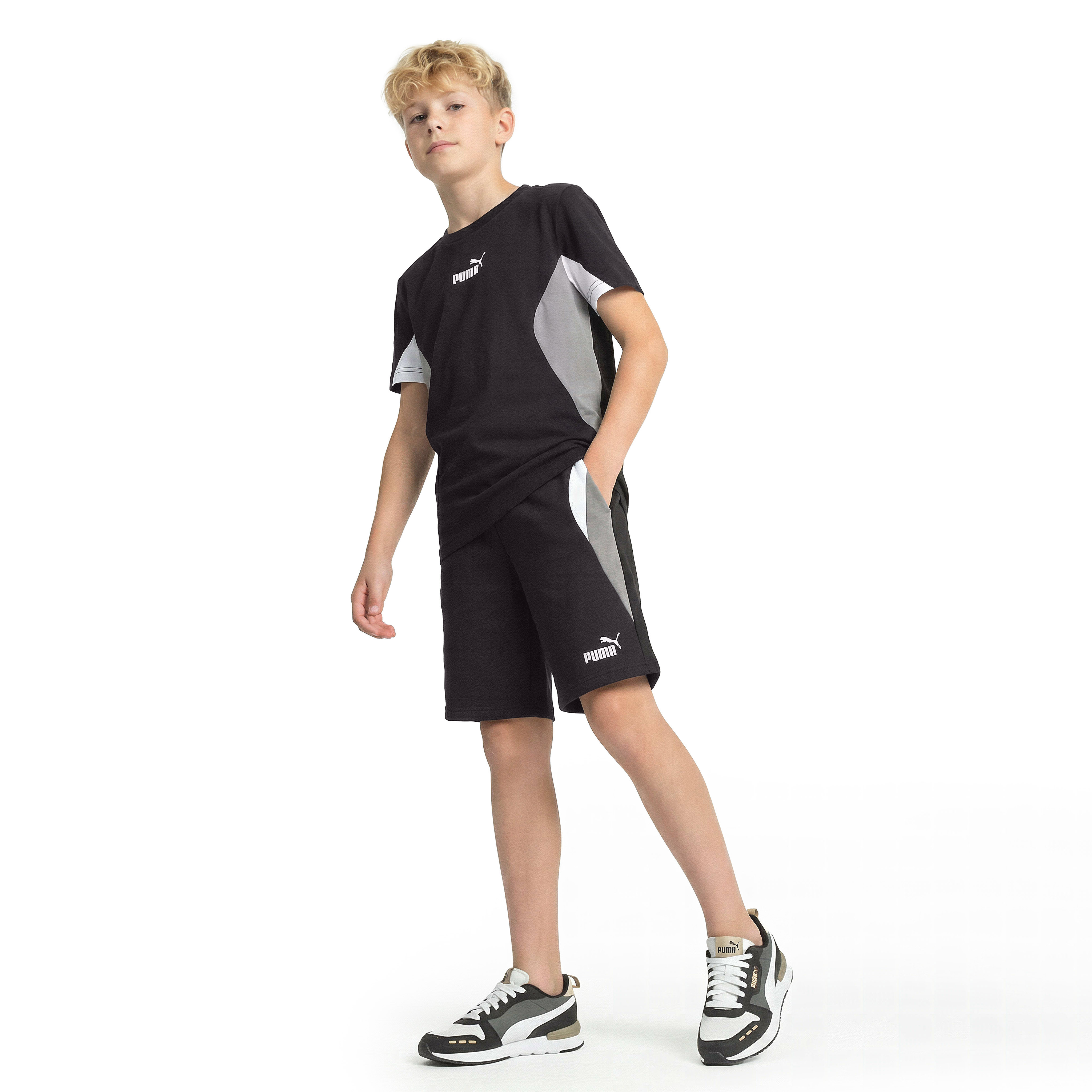 شورت بطبعات الشعار وخصر برباط من بوما-sports-boys-clothing-bottoms-shorts-image-1