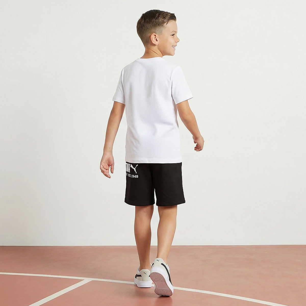 PUMA Crew Neck Short Sleeve T-shirt with Logo Print-boys-clothing-sportswear-tops-image-3