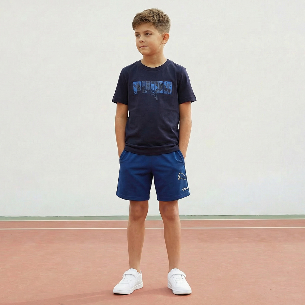 PUMA Crew Neck Short Sleeves T-shirt with Logo Print-boys-clothing-sportswear-tops-image-5