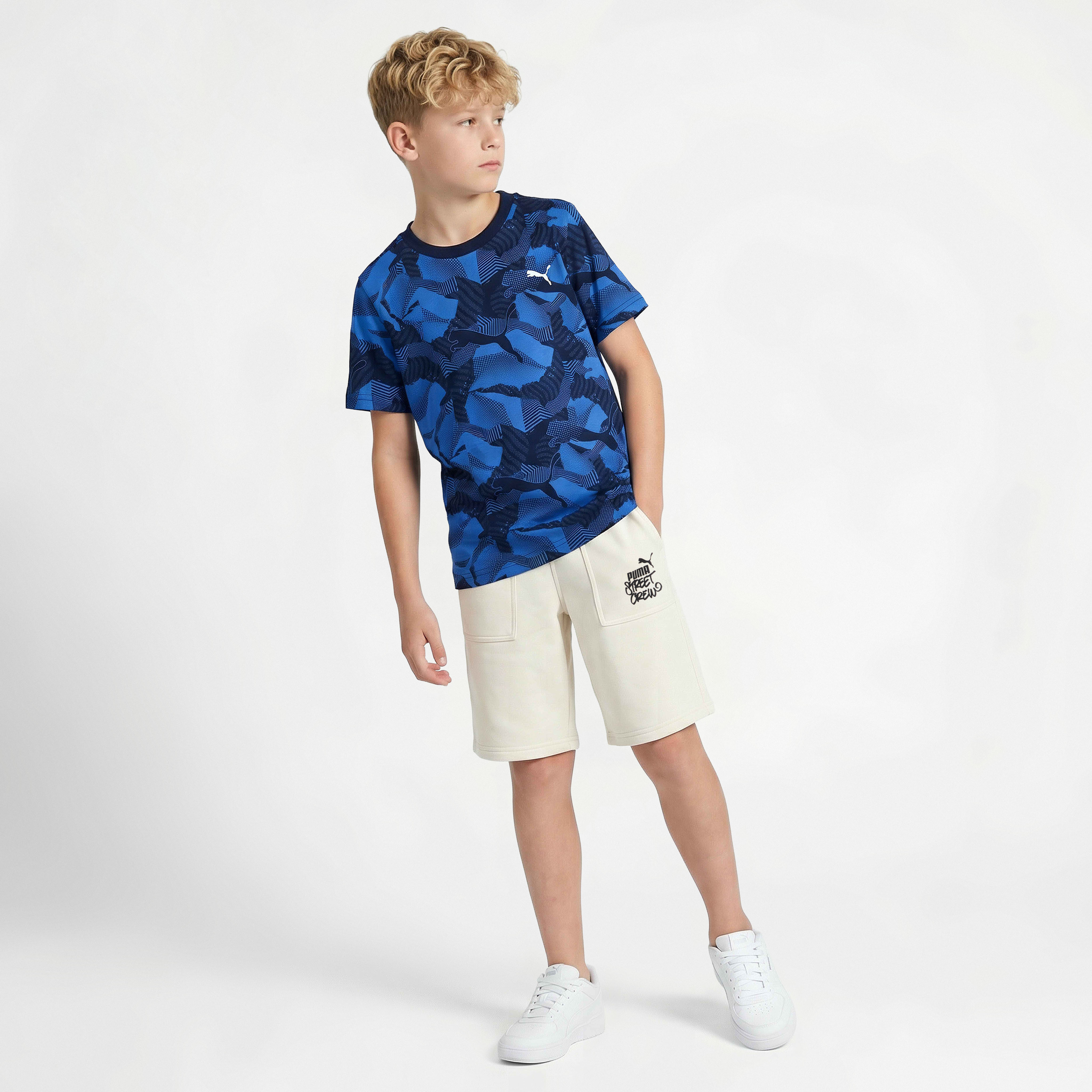 PUMA Crew Neck Short Sleeves T-shirt with Print-boys-clothing-sportswear-tops-image-2
