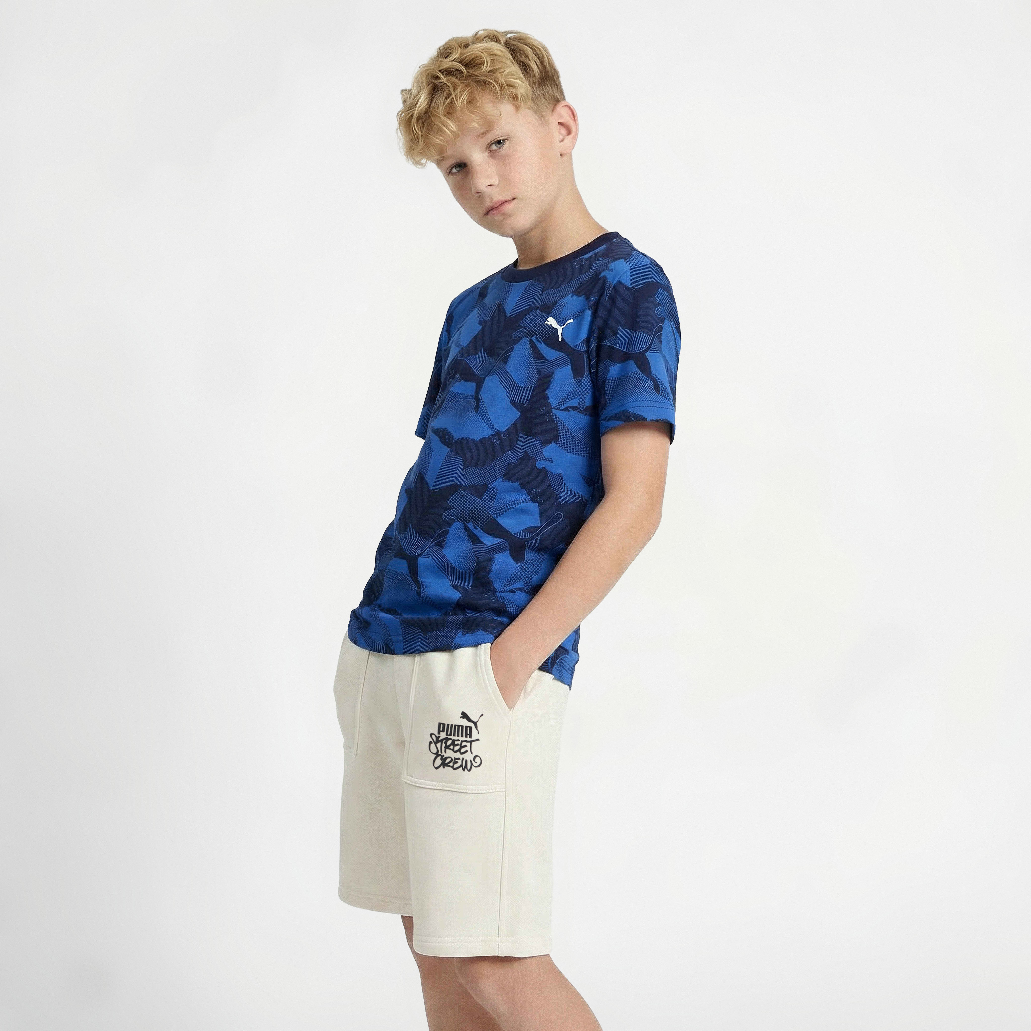 PUMA Crew Neck Short Sleeves T-shirt with Print-boys-clothing-sportswear-tops-image-6