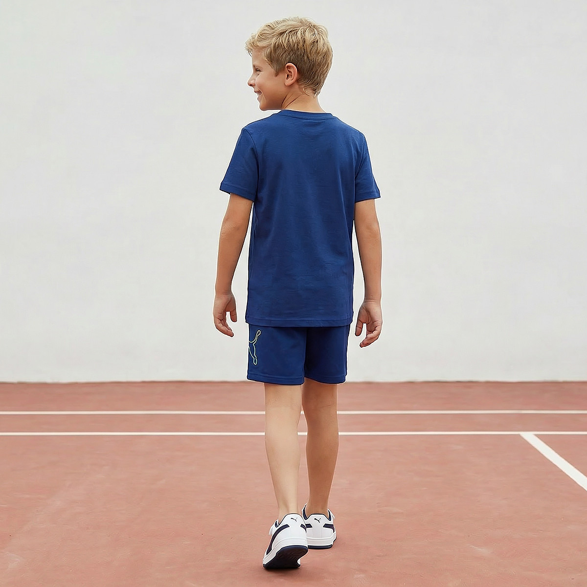 PUMA Crew Neck Short Sleeve T-shirt with Logo Print-boys-clothing-sportswear-tops-image-3