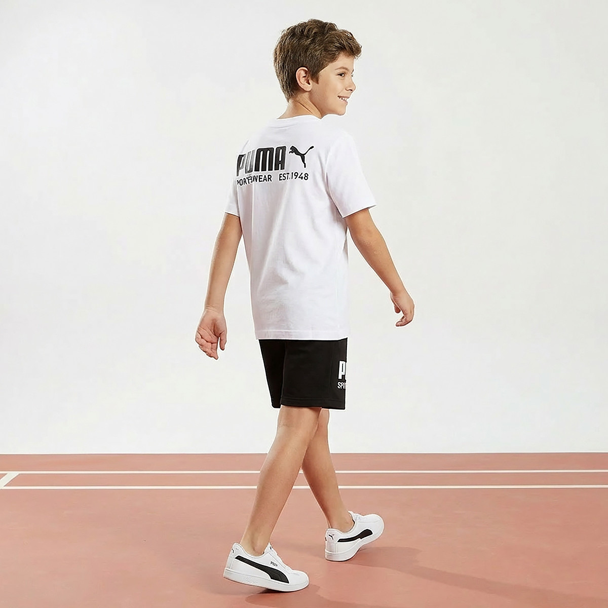 PUMA Crew Neck Short Sleeves T-shirt with Logo Print-boys-clothing-sportswear-tops-image-3