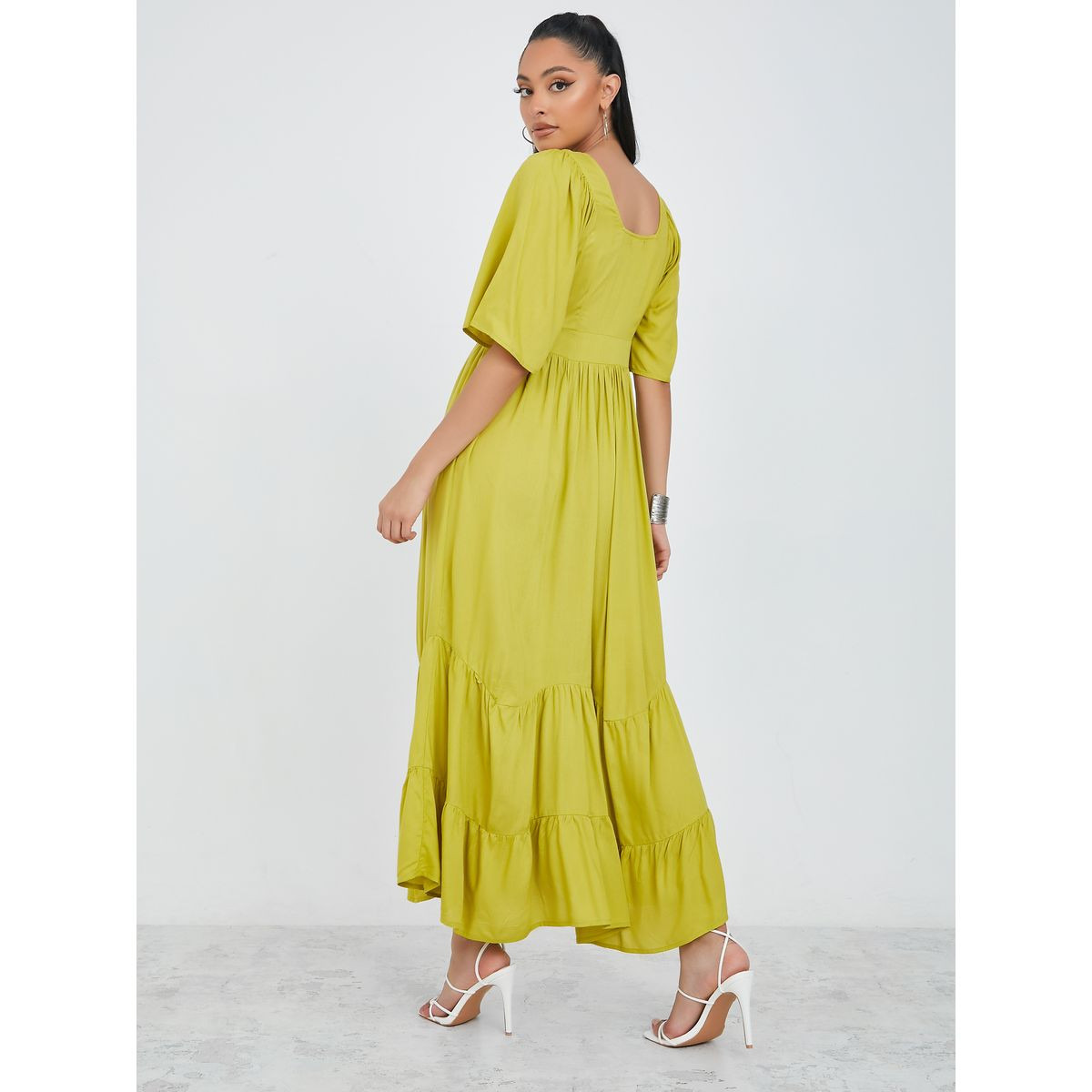 Styli Short Sleeves Viscose Tiered Maxi Dress-women-clothing-dresses-image-4