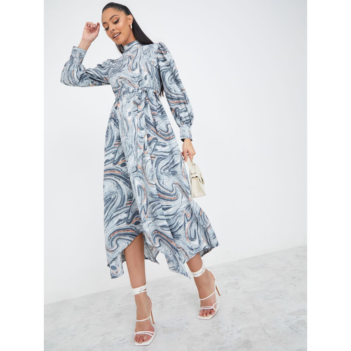 فستان ميدي باكمام طويلة-women-clothing-dresses-image-1