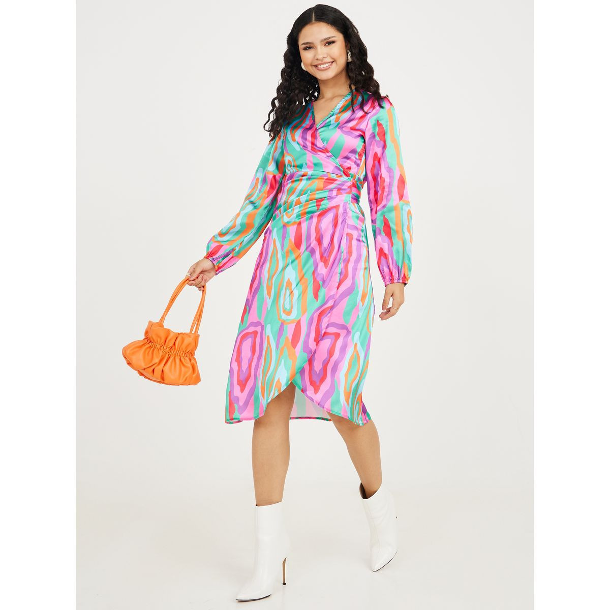 فستان ميدي بنمط لف-women-clothing-dresses-image-2