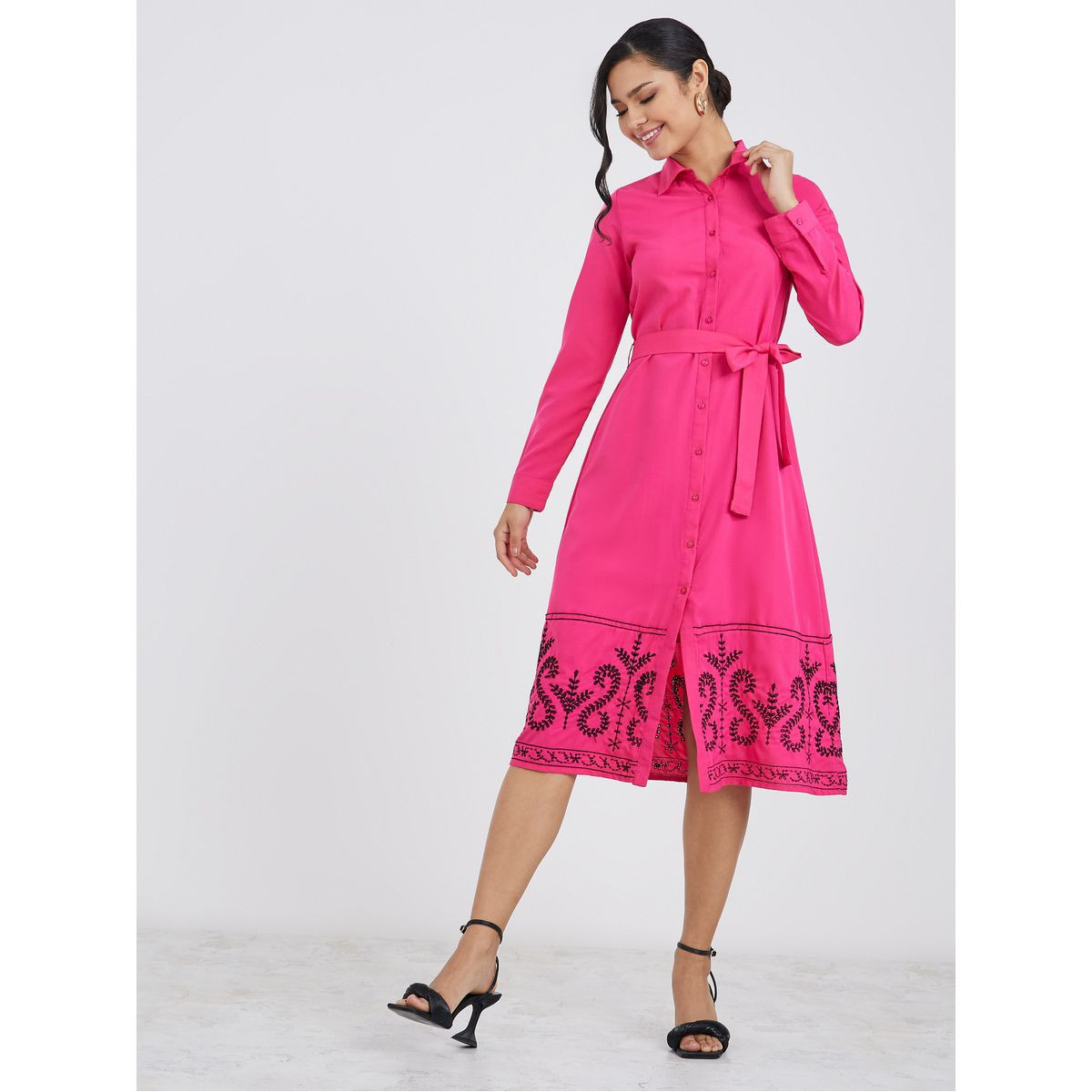 فستان ميدي باكمام طويلة-women-clothing-dresses-image-2