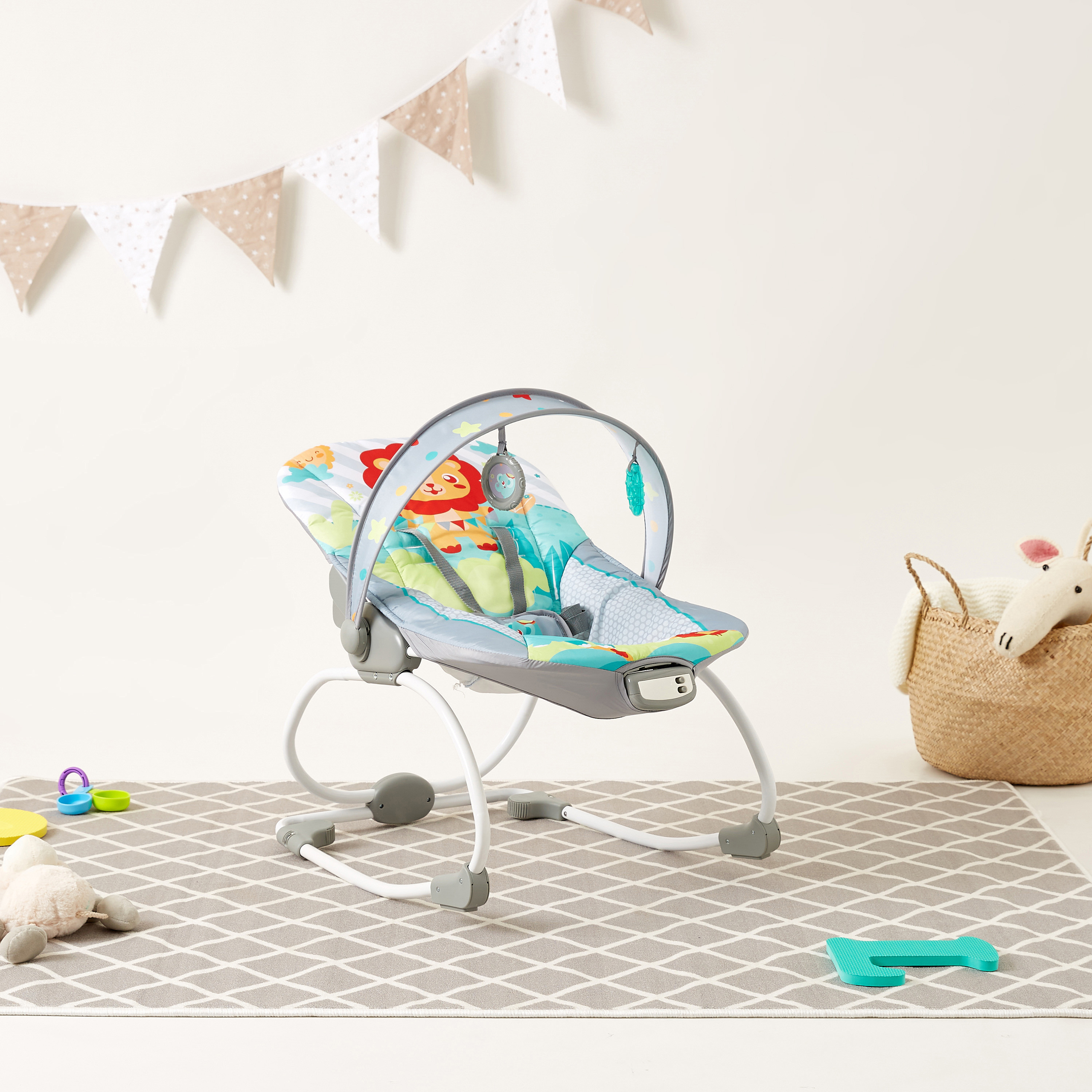 Juniors Gravel Convertible Baby Rocker with Removable Toy Bar-baby-infantactivity-rockers-image-1