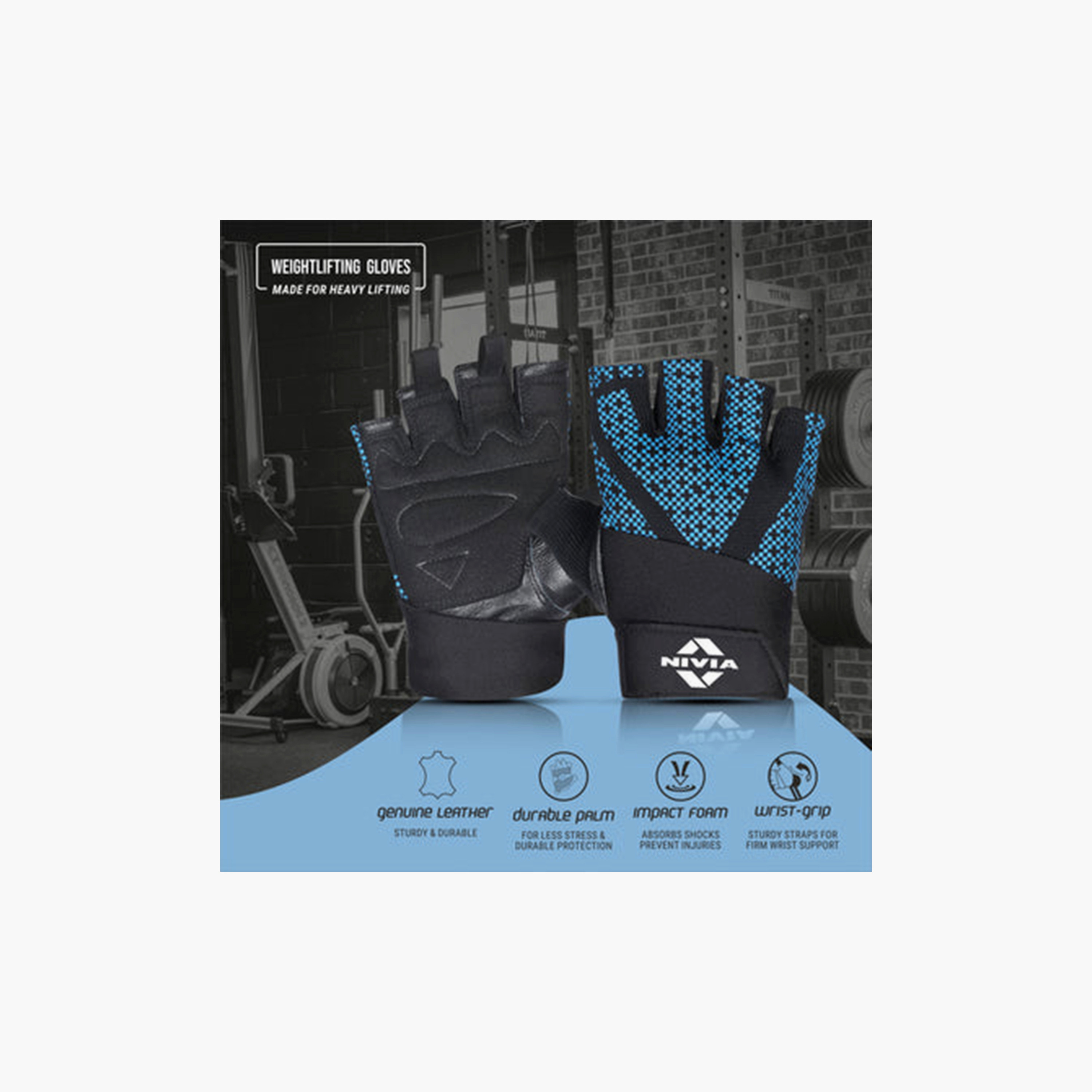 قفازات رفع الأثقال بروراب 3.0 باللون الأسود من نيفيا-sports-gear-gym-image-2