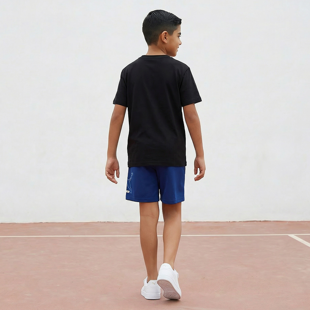 PUMA Crew Neck Short Sleeve T-shirt with Logo Print-boys-clothing-sportswear-tops-image-3