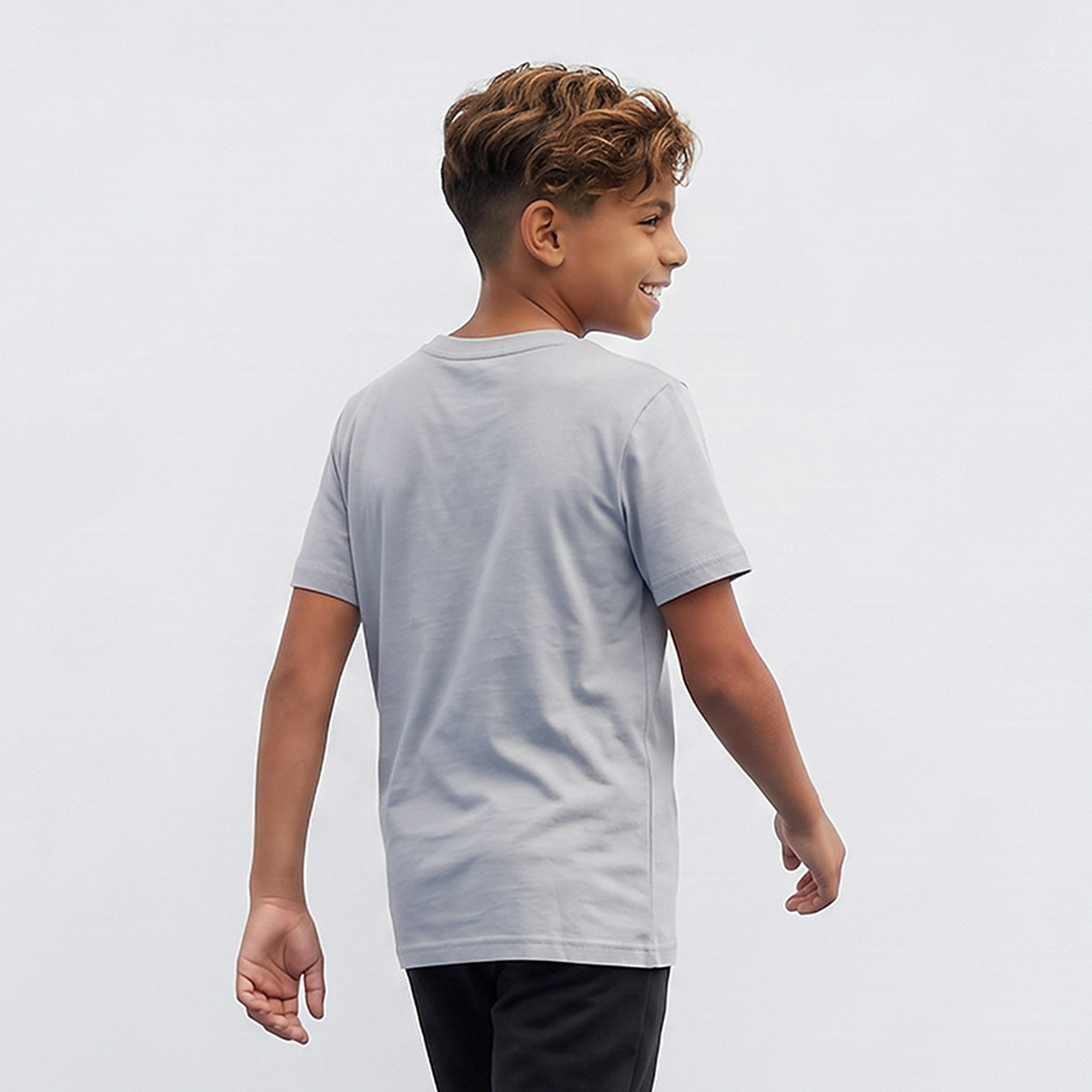 PUMA Crew Neck Short Sleeves T-shirt with Logo Print-sports-boys-clothing-tops-image-2