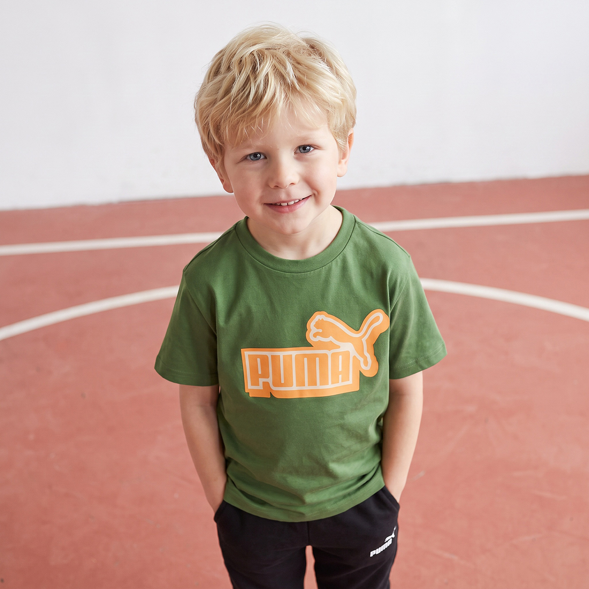 PUMA Crew Neck Short Sleeves T-shirt with Logo Print-sports-boys-clothing-tops-image-1