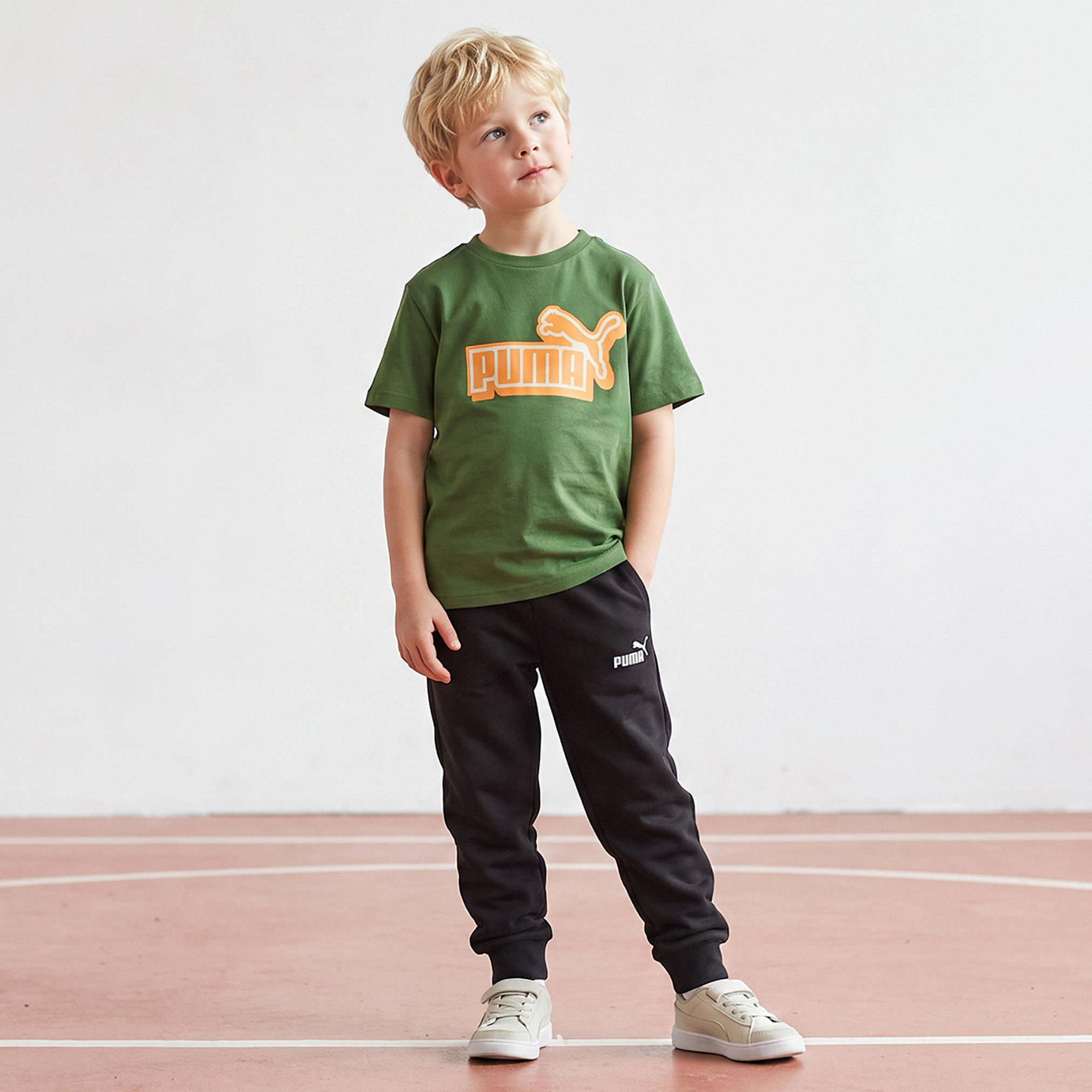 PUMA Crew Neck Short Sleeves T-shirt with Logo Print-sports-boys-clothing-tops-image-2