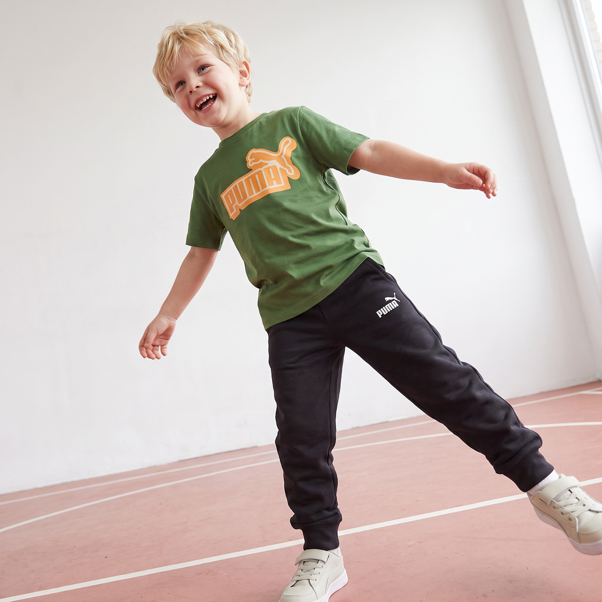 PUMA Crew Neck Short Sleeves T-shirt with Logo Print-sports-boys-clothing-tops-image-5