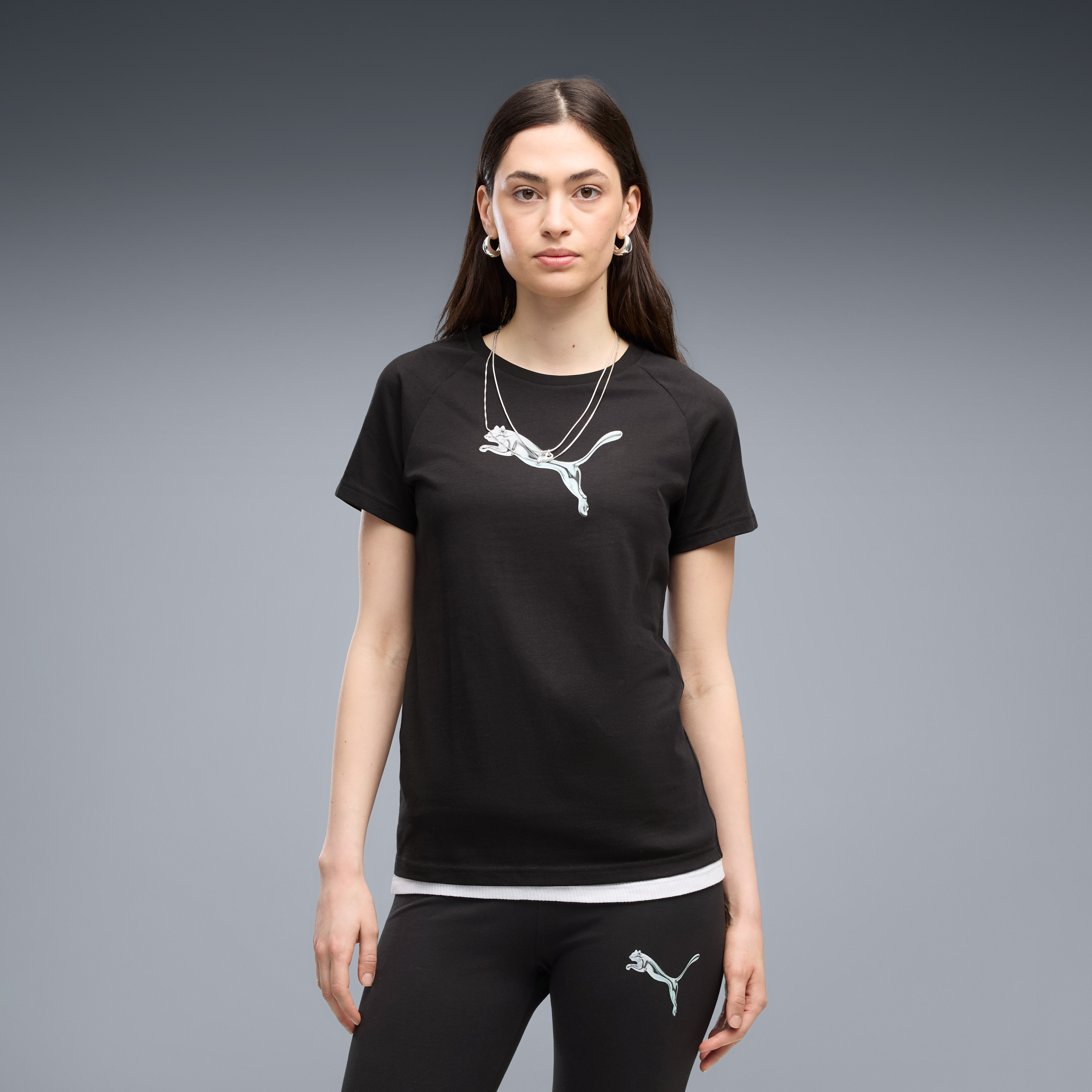 بوما - تيشيرت نسائي أساسي ياقة دائرية لوغو لاب-sports-women-clothing-tshirtsandvests-image-1