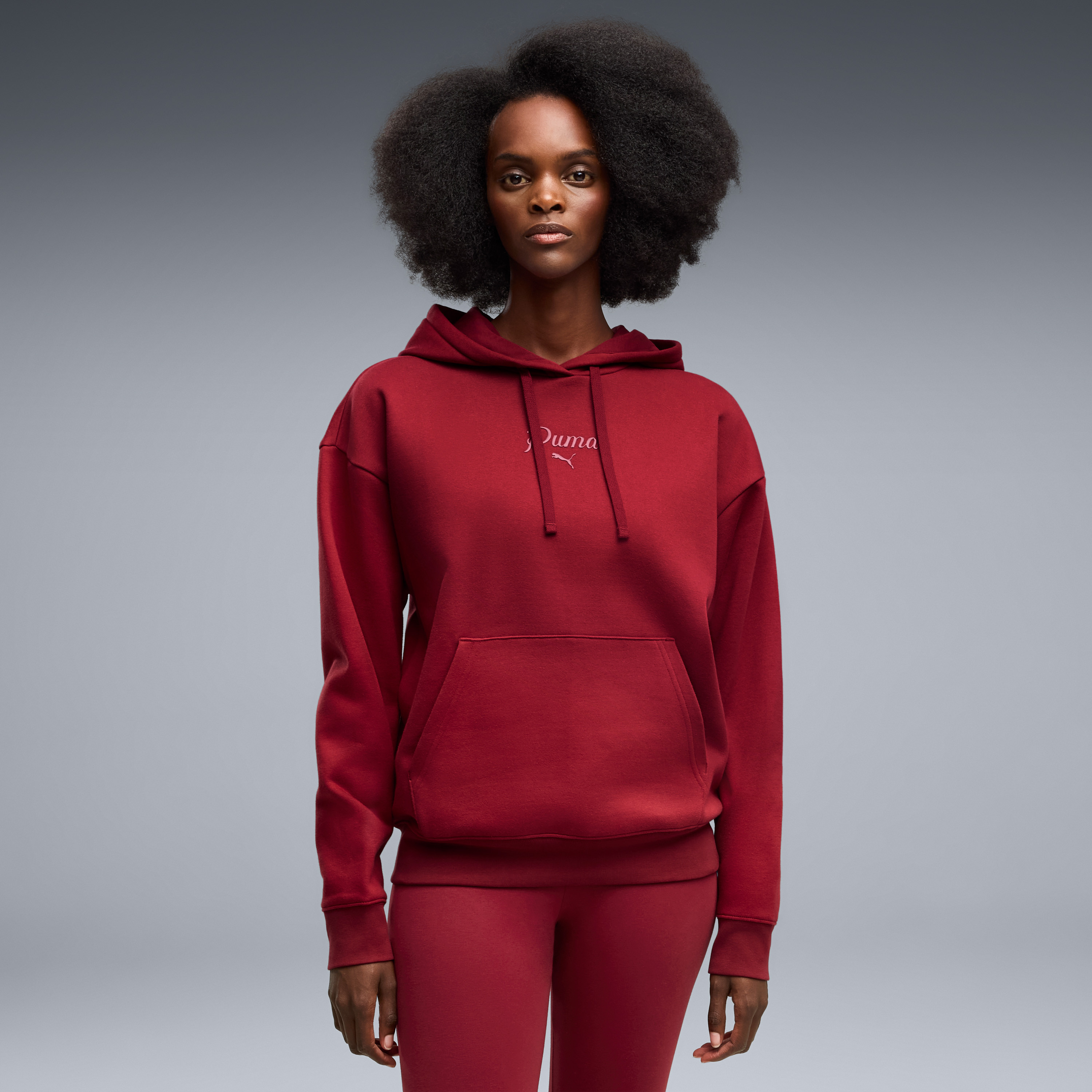 بوما - هودي نسائي أساسي سكريبت مريح-sports-women-clothing-hoodiesandsweatshirts-image-3