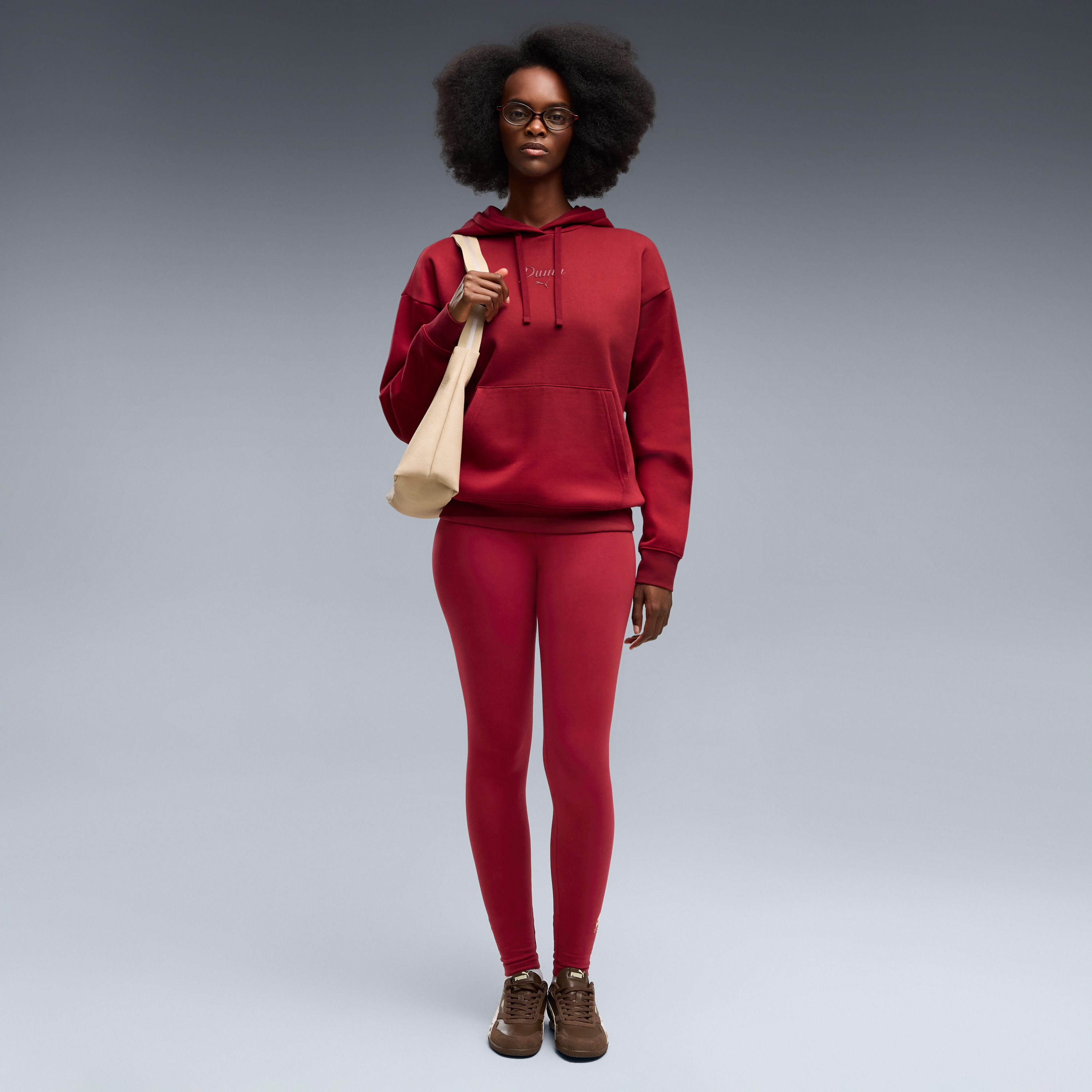 بوما - هودي نسائي أساسي سكريبت مريح-sports-women-clothing-hoodiesandsweatshirts-image-5