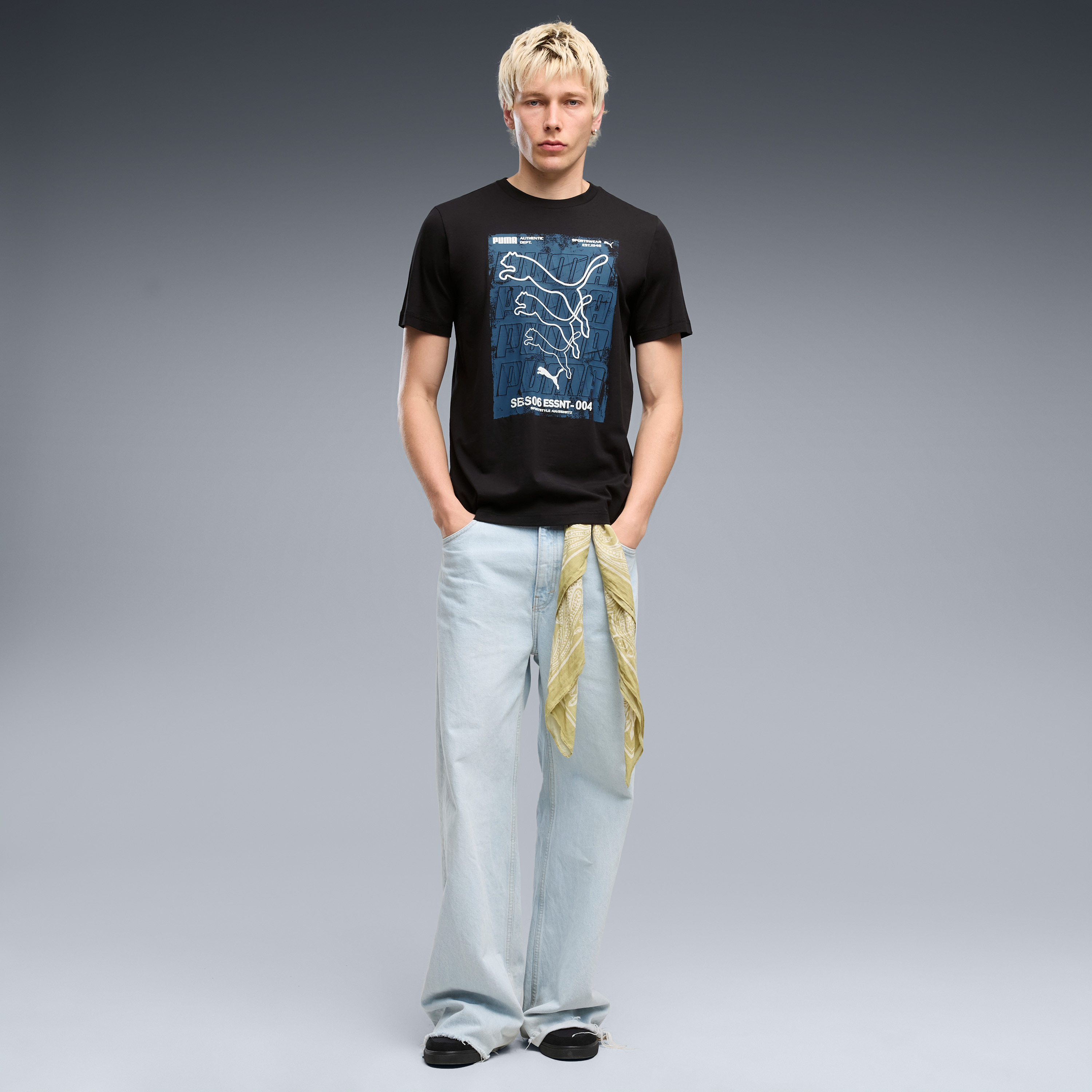 بوما - تيشيرت رجالي برسومات مربعة ورقبة دائرية-men-clothing-sportswearandactivewear-tshirtsandpolos-image-2