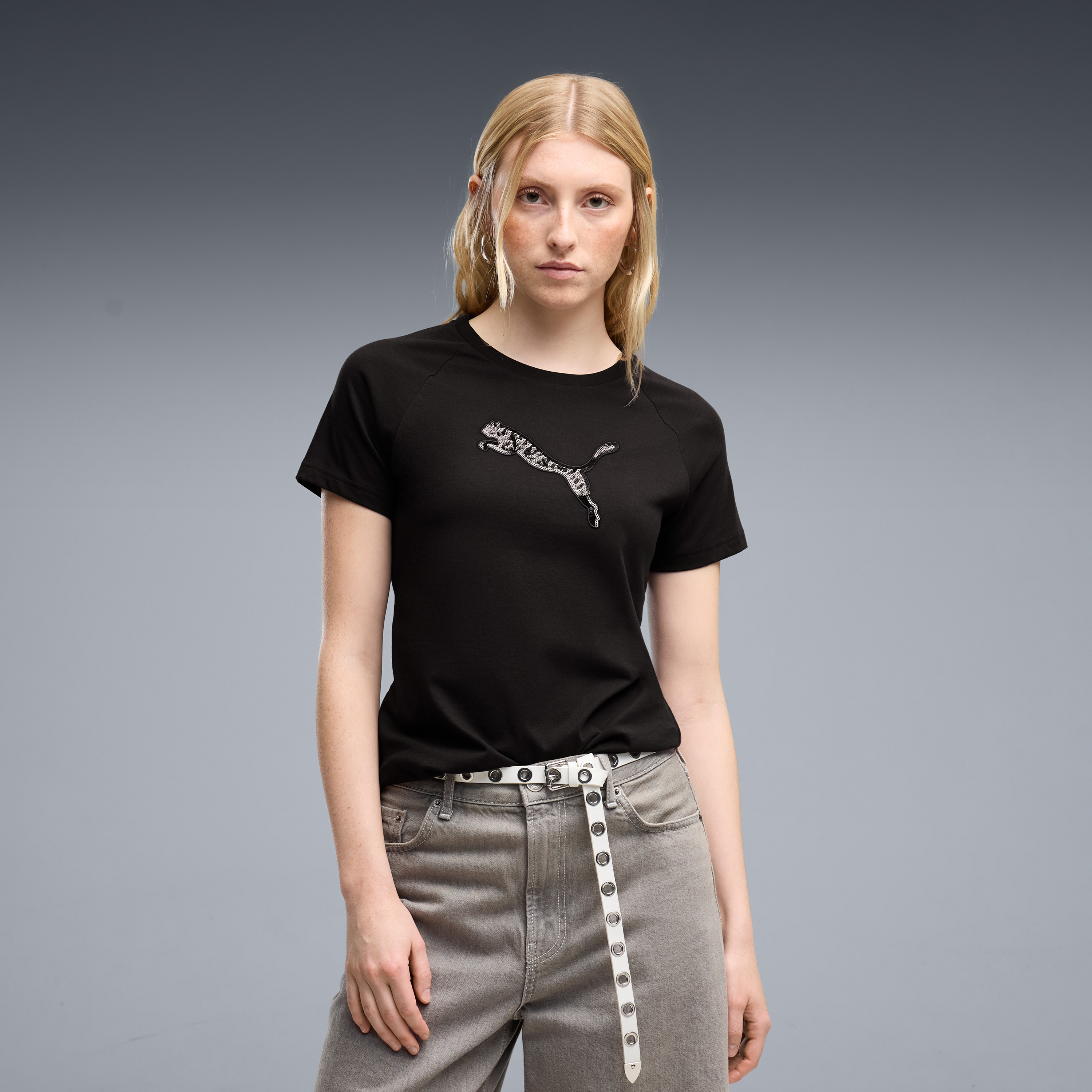 Puma Women's Essentials SEQUINS Crew Neck Tee-sports-women-clothing-tshirtsandvests-image-1