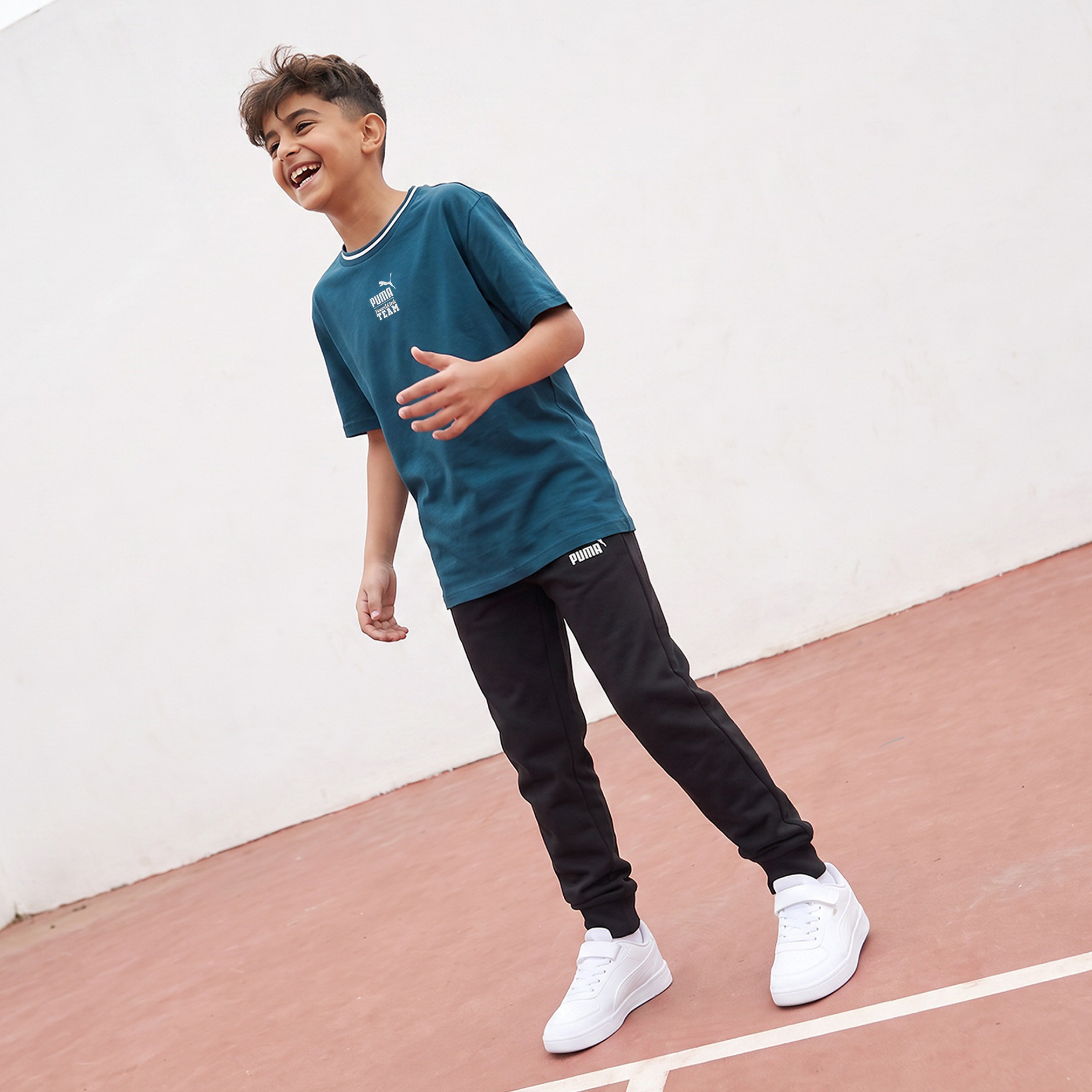 PUMA Crew Neck Short Sleeves T-shirt with Graphic Print-sports-boys-clothing-tops-image-3