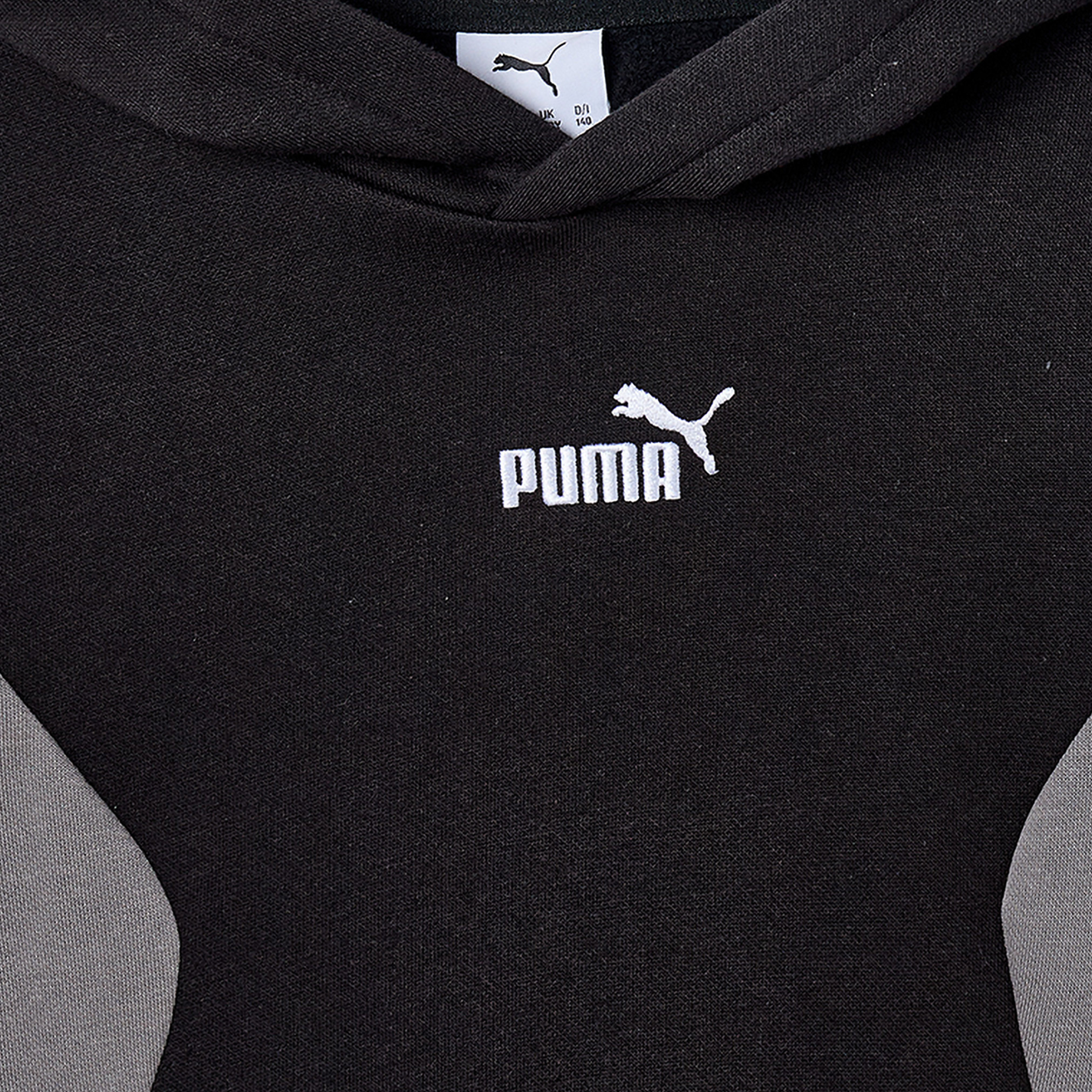 PUMA Colorblock Hooded Sweatshirt with Long Sleeves-sports-boys-clothing-tops-image-4